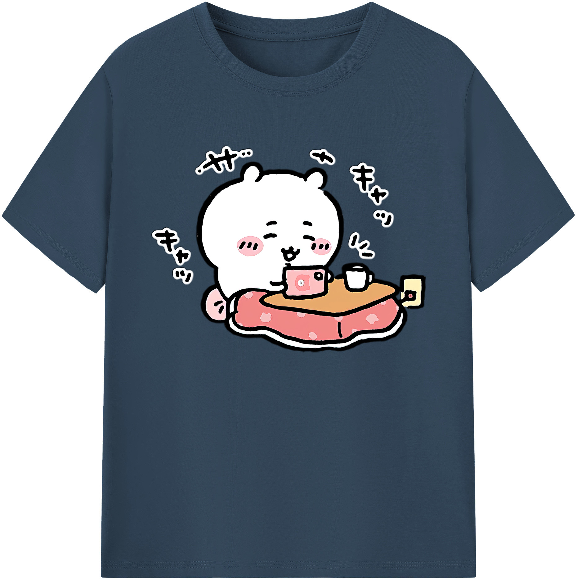 （画像用） ちいかわ ちいかわ Chii-kawa chiikawa 綿100％ メンズ半袖Tシャツ｜肌触りやわらか＆通気性