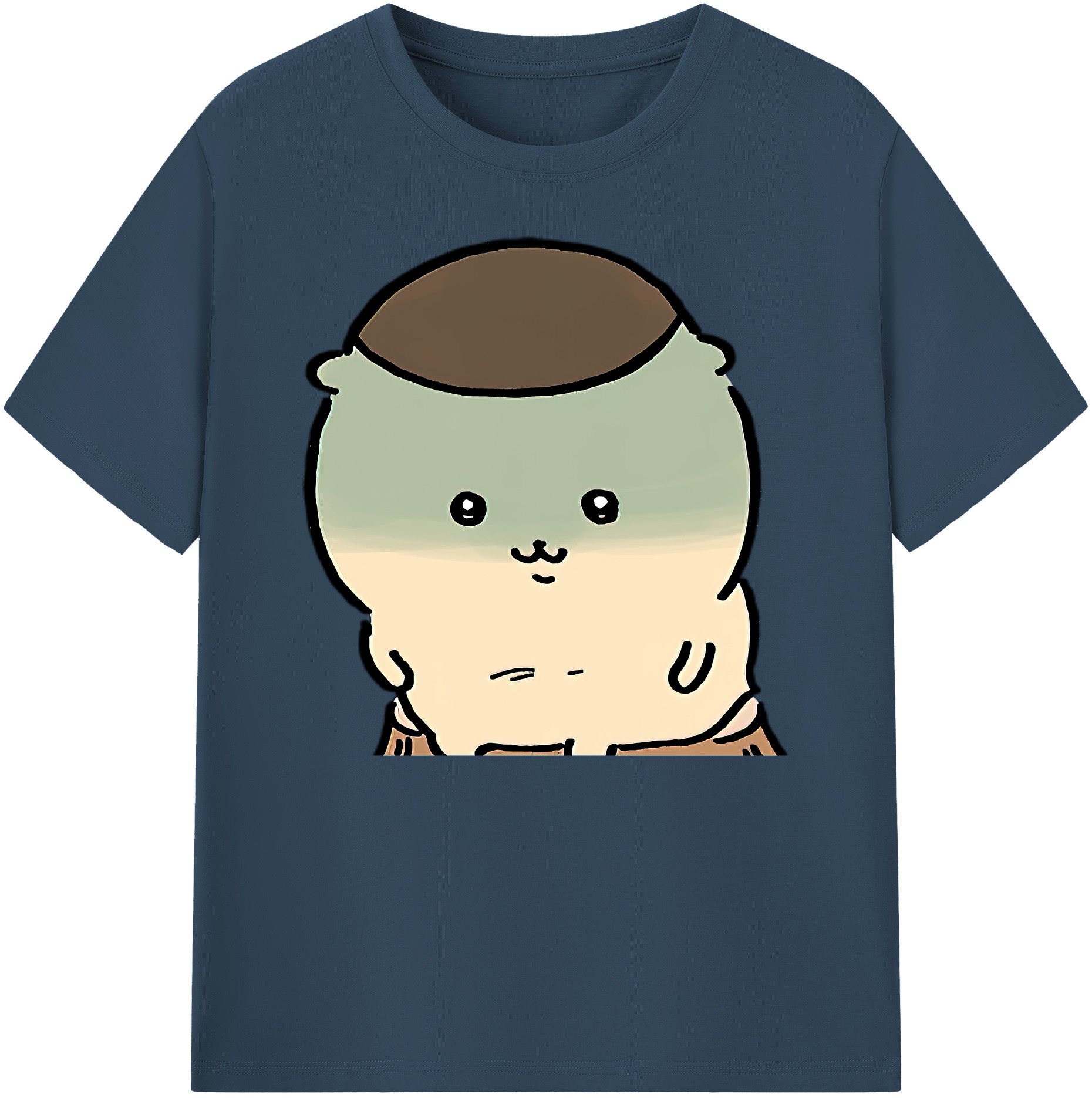 （画像用） ちいかわ くりまんじゅう Chii-kawa kuri manjū 綿100％ メンズ半袖Tシャツ｜肌触りやわらか＆通気性