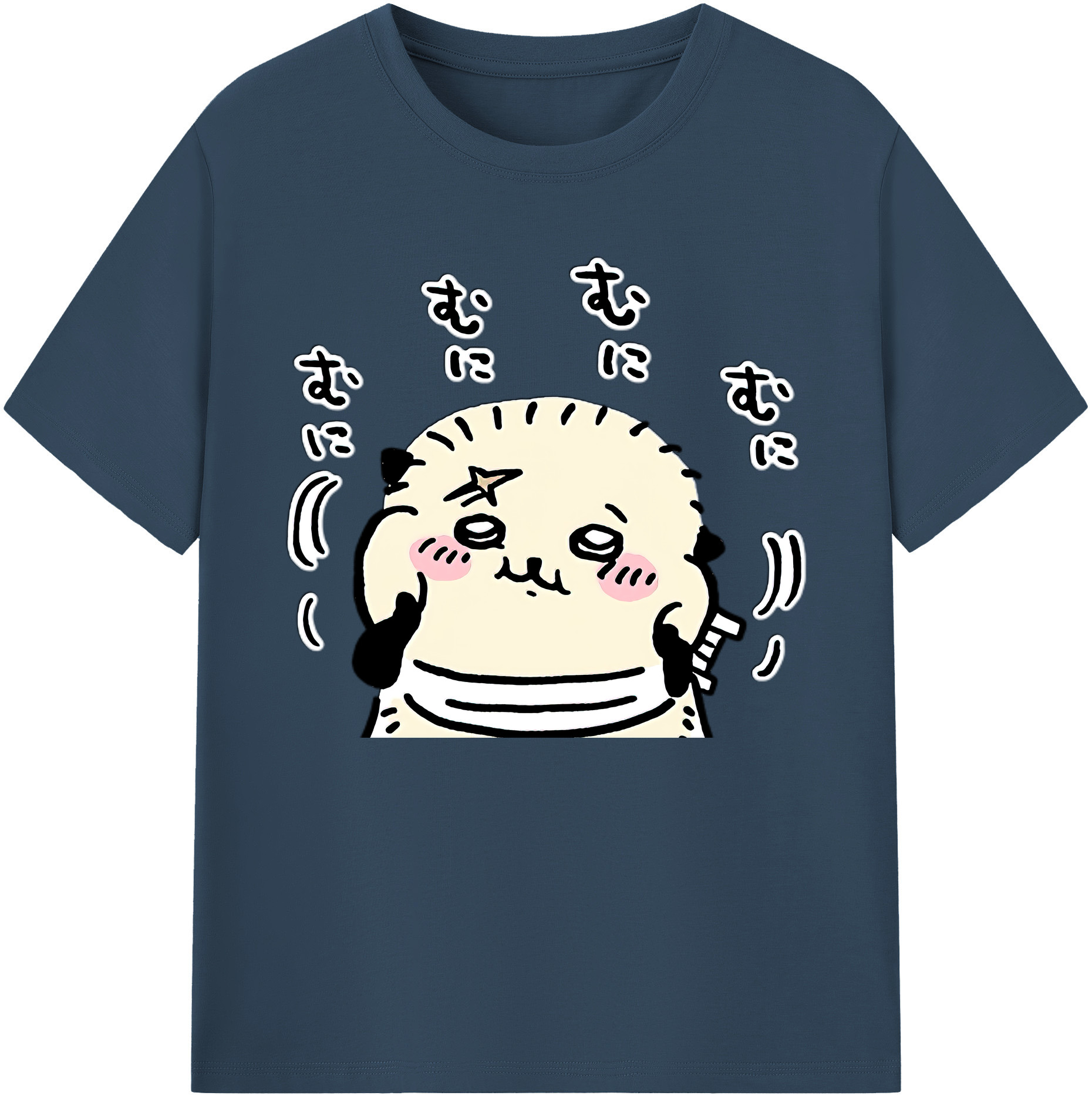 （画像用） ちいかわ ラッコ Chii-kawa Sea otter 綿100％ メンズ半袖Tシャツ｜肌触りやわらか＆通気性