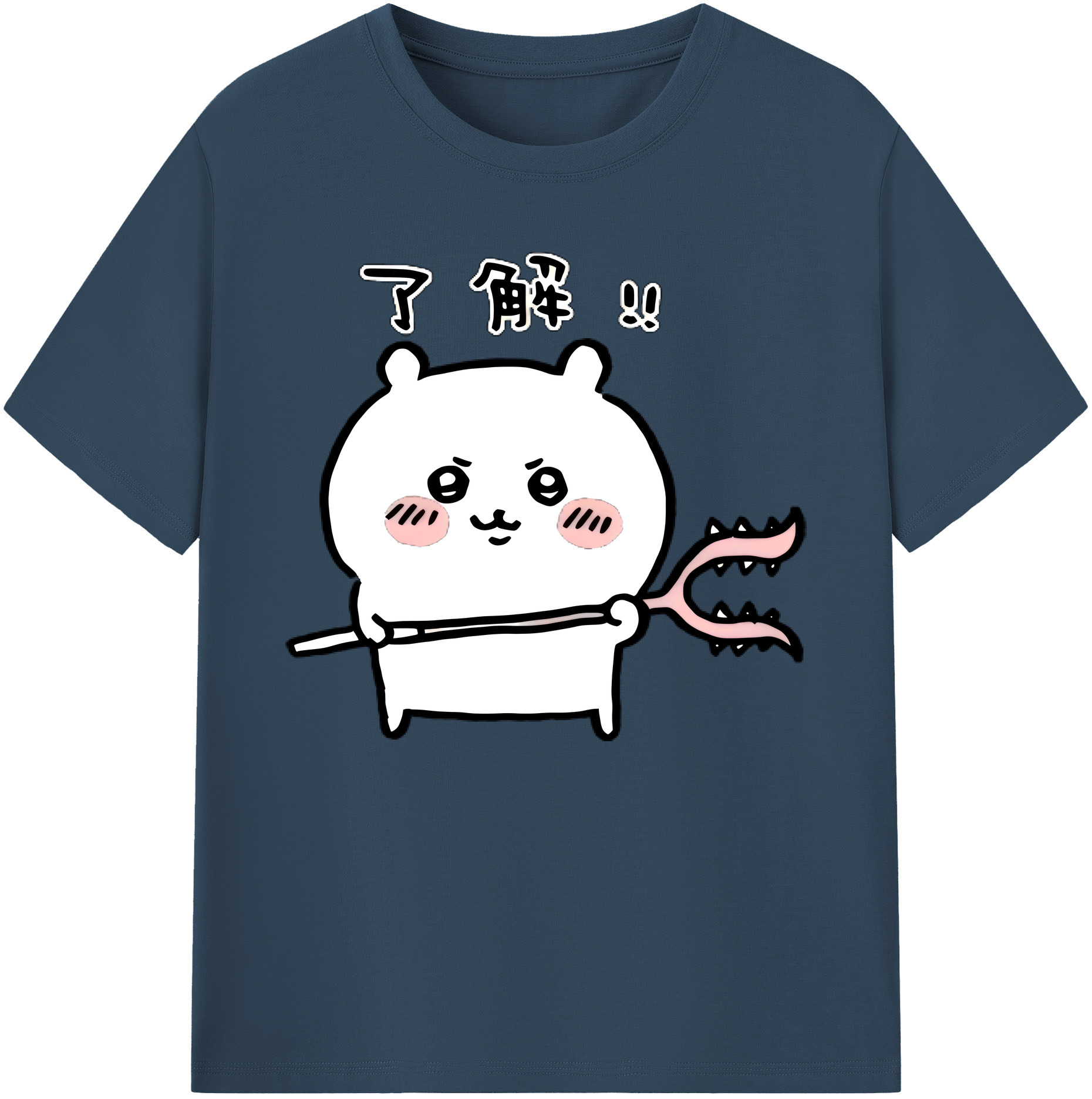 （画像用） ちいかわ ちいかわ Chii-kawa chiikawa 綿100％ メンズ半袖Tシャツ｜肌触りやわらか＆通気性