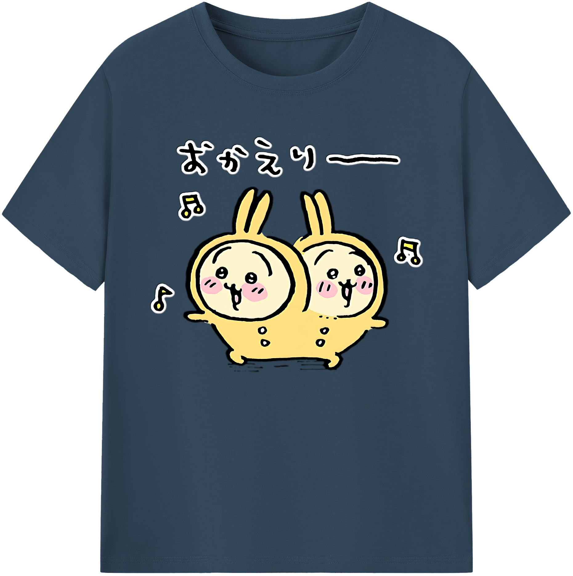 （画像用） ちいかわ うさぎ Chii-kawa usagi 綿100％ メンズ半袖Tシャツ｜肌触りやわらか＆通気性