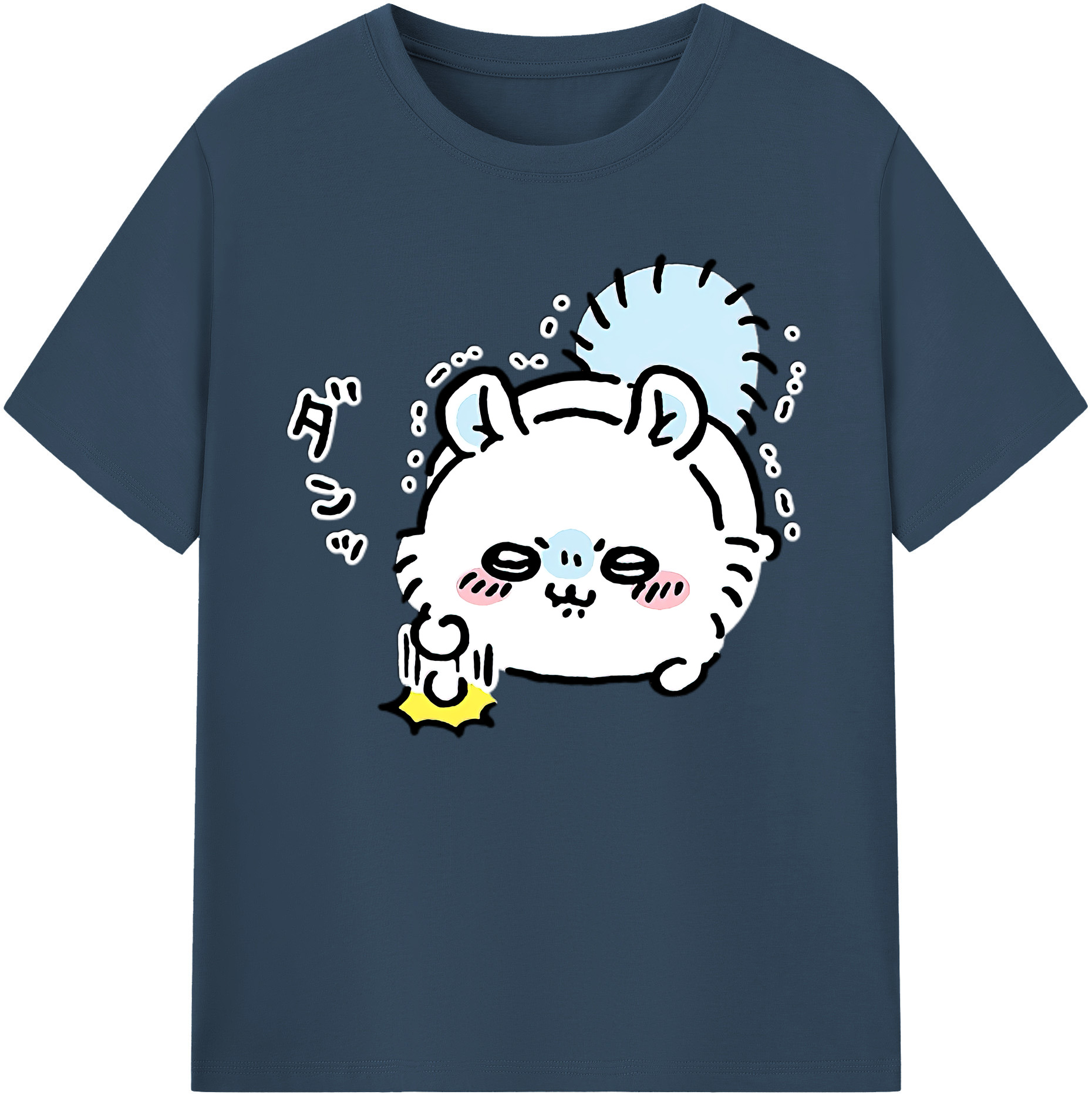 （画像用） ちいかわ モモンガ Chii-kawa Momonga 綿100％ メンズ半袖Tシャツ｜肌触りやわらか＆通気性