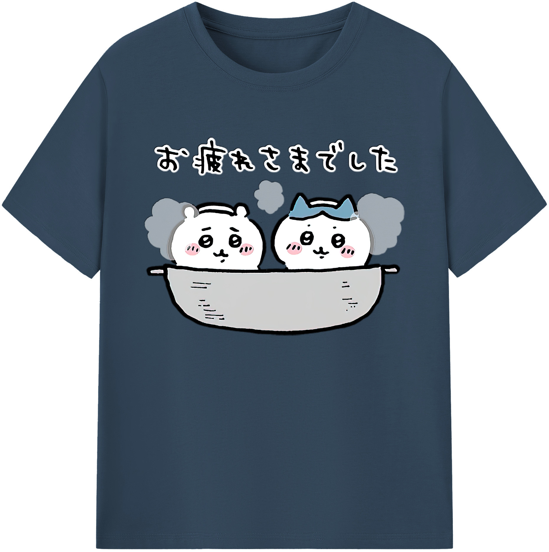 （画像用） ちいかわ ハチワレ Chii-kawa hachiware 綿100％ メンズ半袖Tシャツ｜肌触りやわらか＆通気性