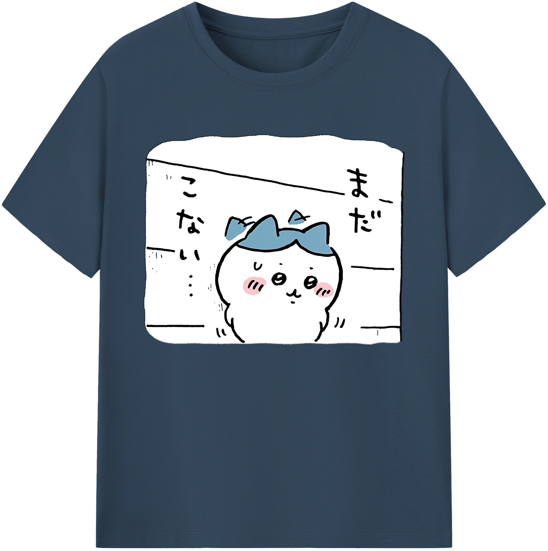 （画像用） ちいかわ ハチワレ Chii-kawa hachiware 綿100％ メンズ半袖Tシャツ｜肌触りやわらか＆通気性