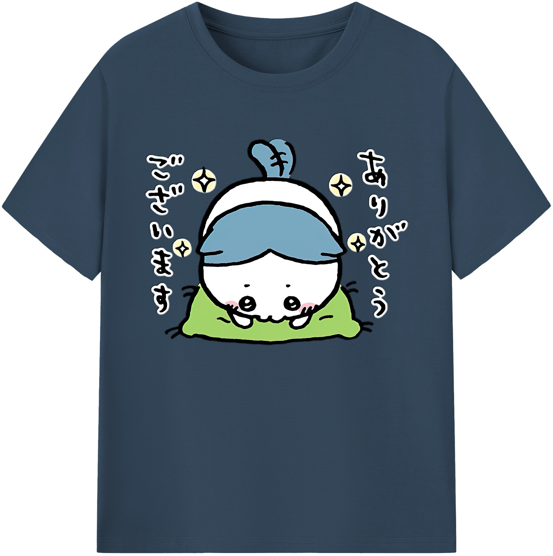 （画像用） ちいかわ ハチワレ Chii-kawa hachiware 綿100％ メンズ半袖Tシャツ｜肌触りやわらか＆通気性
