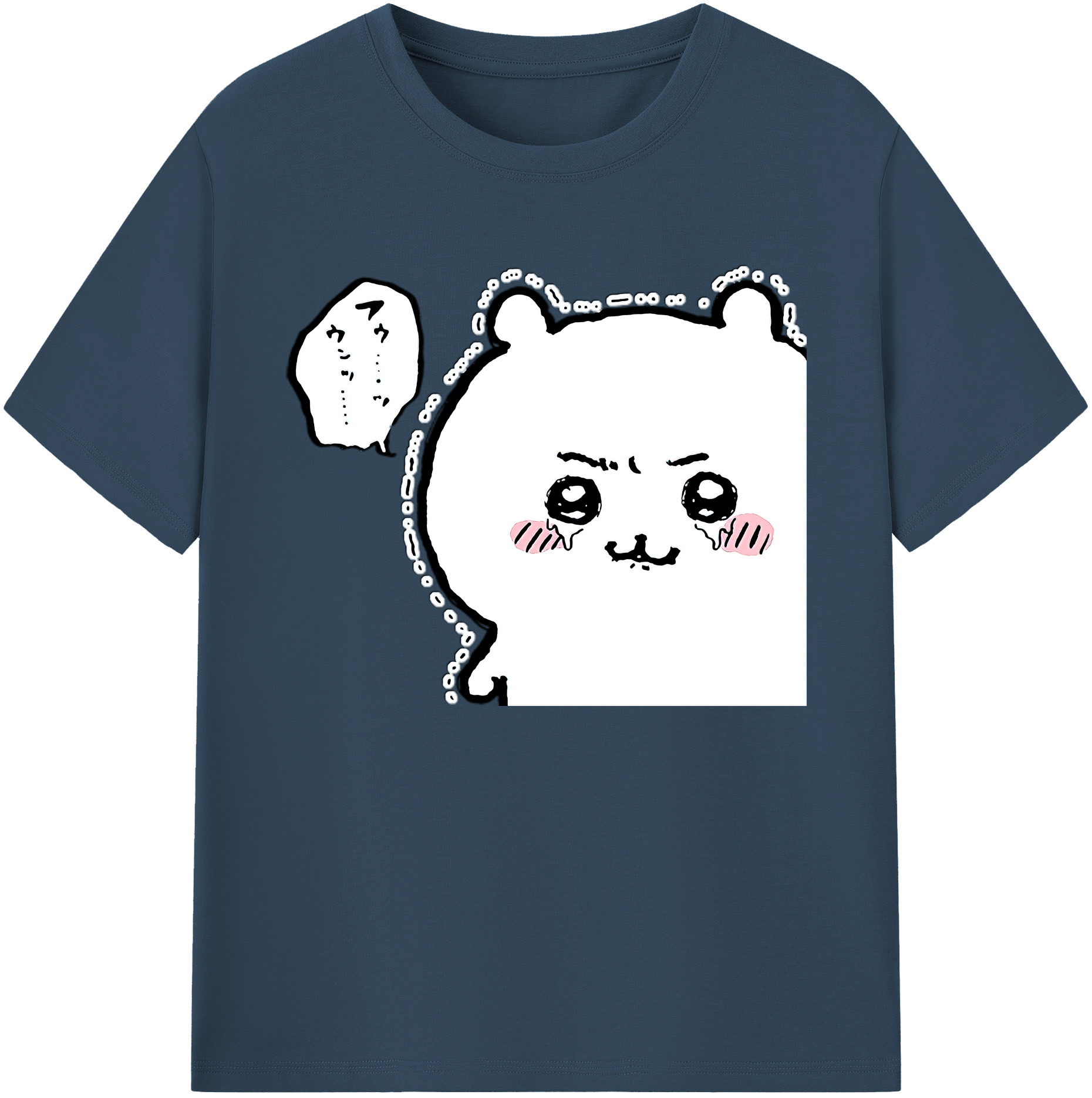 （画像用） ちいかわ ちいかわ Chii-kawa chiikawa 綿100％ メンズ半袖Tシャツ｜肌触りやわらか＆通気性