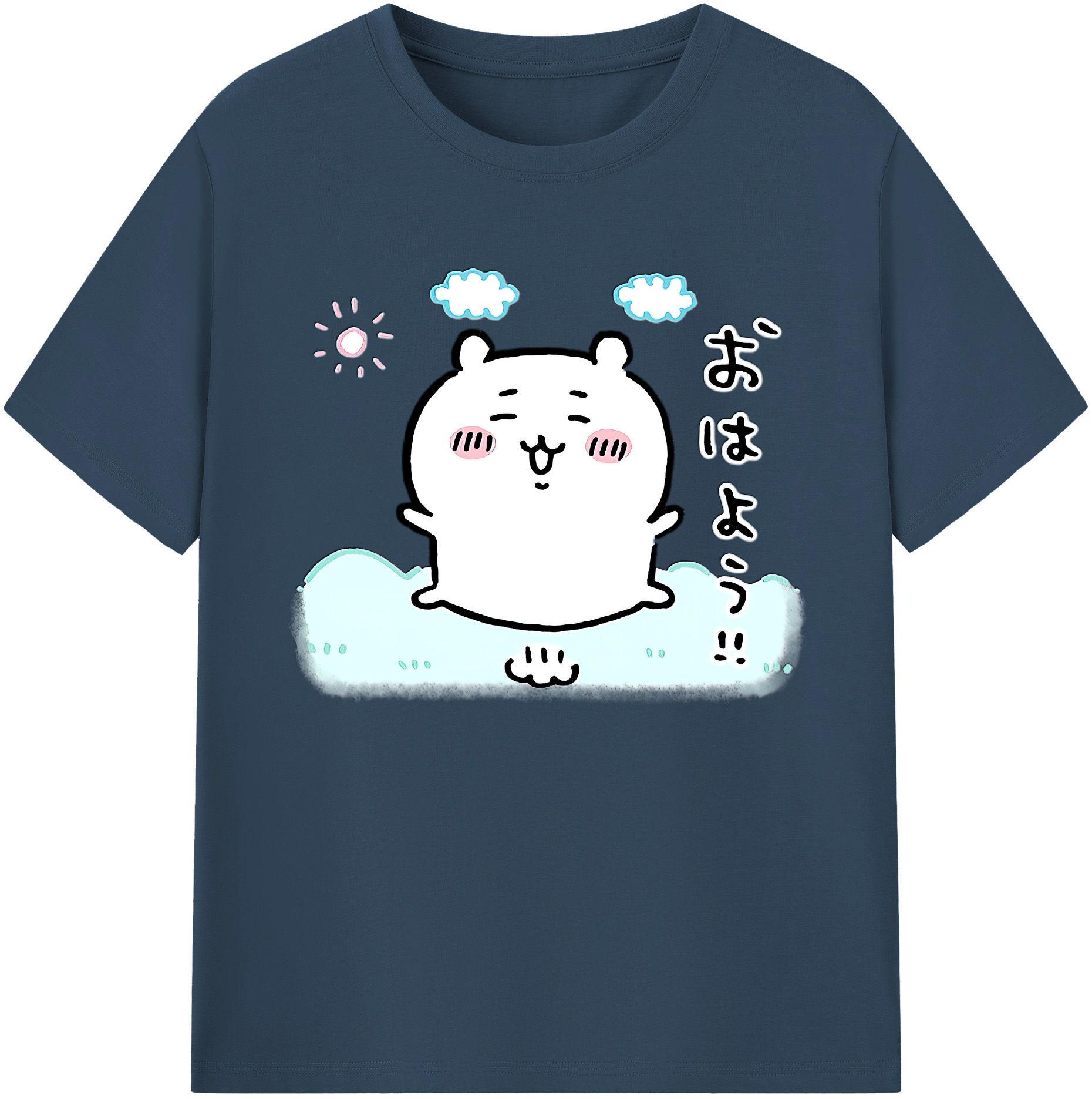 （画像用） ちいかわ ちいかわ Chii-kawa chiikawa 綿100％ メンズ半袖Tシャツ｜肌触りやわらか＆通気性