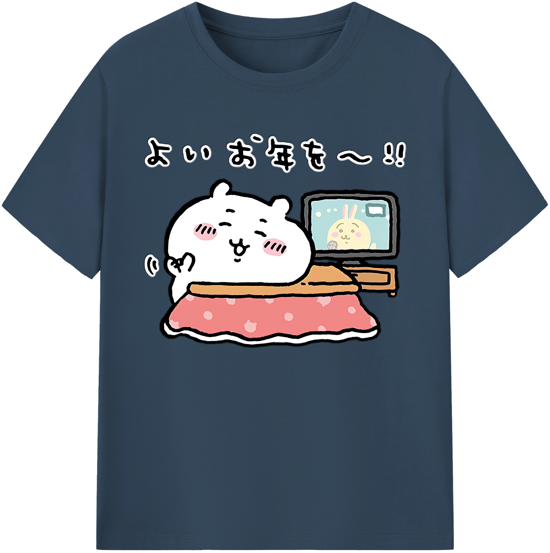 （画像用） ちいかわ ちいかわ Chii-kawa chiikawa 綿100％ メンズ半袖Tシャツ｜肌触りやわらか＆通気性