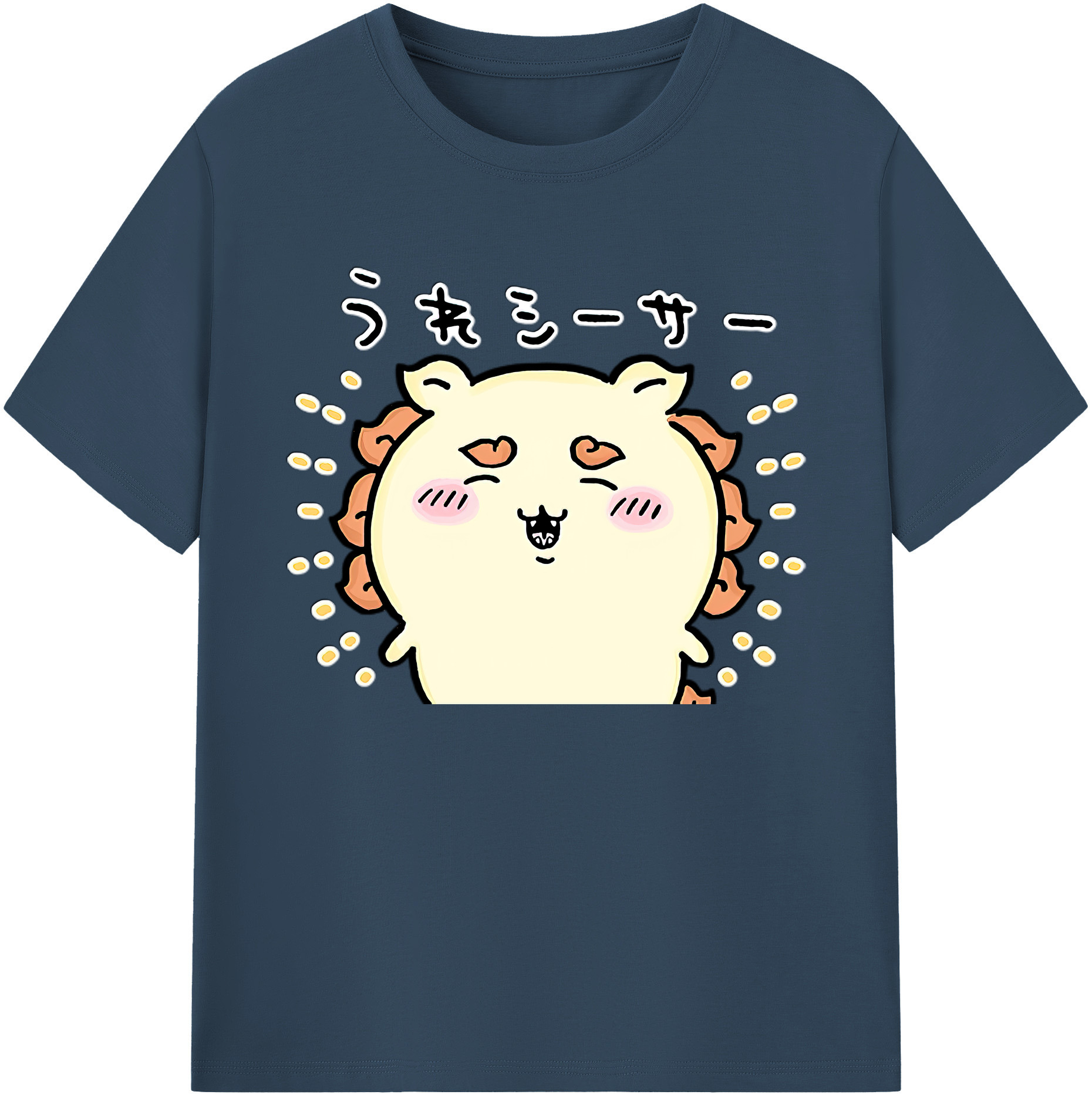 （画像用） ちいかわ シーサー Chii-kawa Shisa 綿100％ メンズ半袖Tシャツ｜肌触りやわらか＆通気性