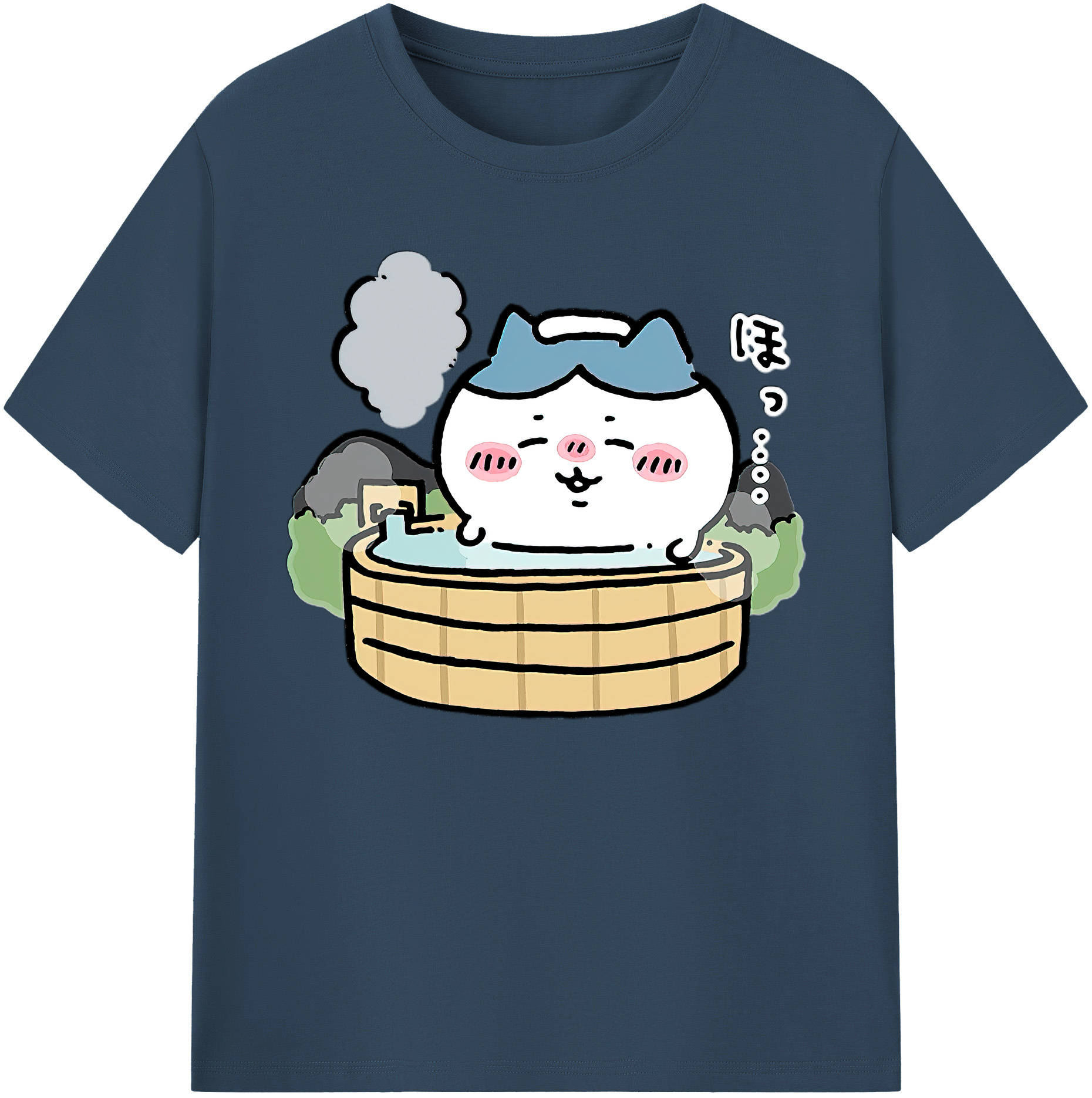 （画像用） ちいかわ ハチワレ Chii-kawa hachiware 綿100％ メンズ半袖Tシャツ｜肌触りやわらか＆通気性