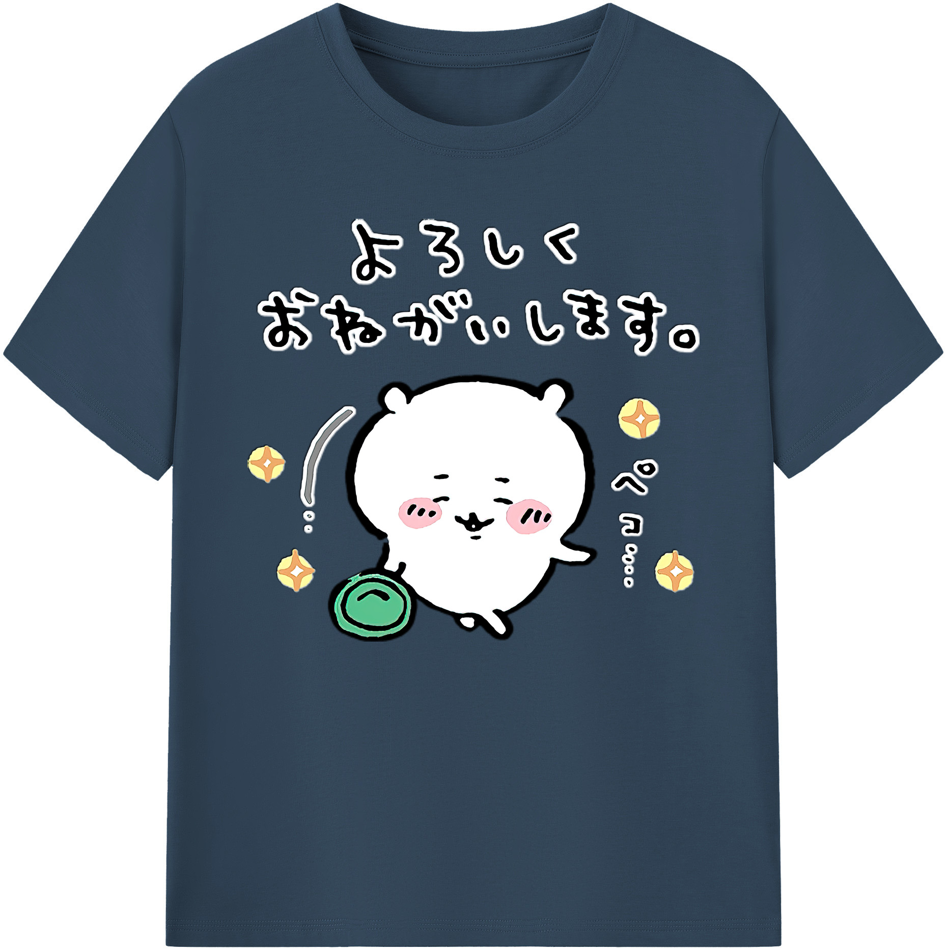 （画像用） ちいかわ ちいかわ Chii-kawa chiikawa 綿100％ メンズ半袖Tシャツ｜肌触りやわらか＆通気性