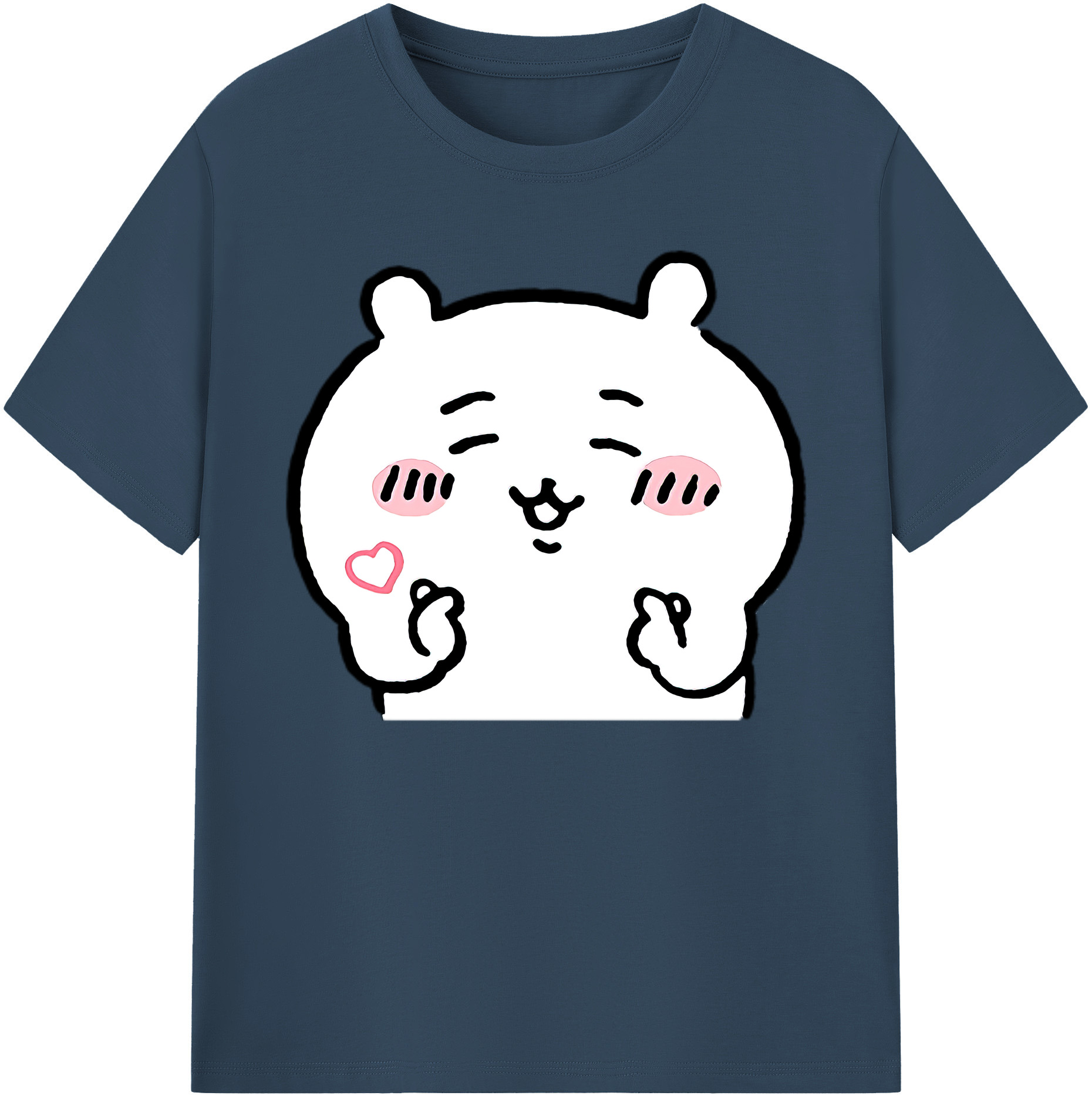 （画像用） ちいかわ ちいかわ Chii-kawa chiikawa 綿100％ メンズ半袖Tシャツ｜肌触りやわらか＆通気性