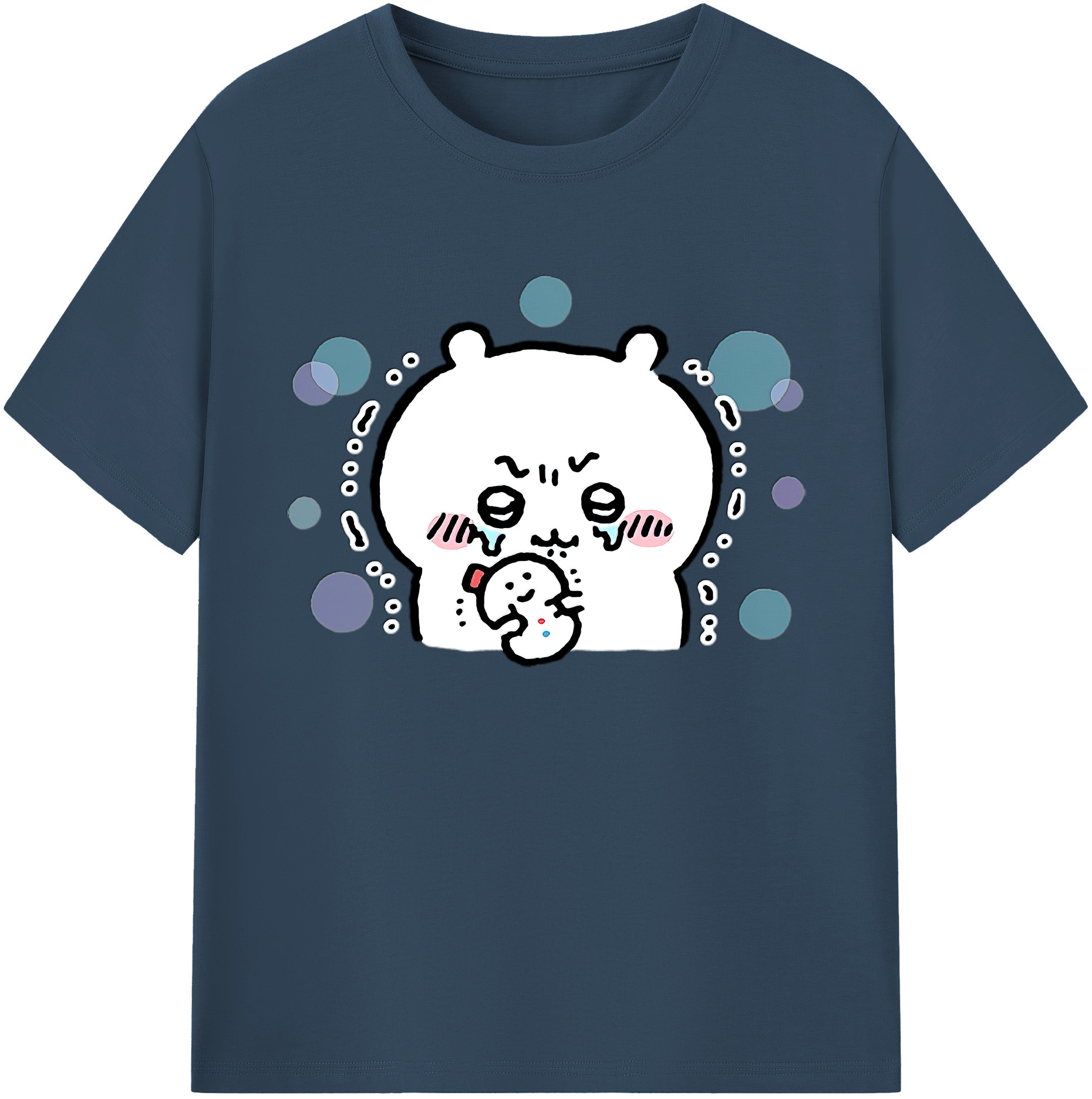 （画像用） ちいかわ ちいかわ Chii-kawa chiikawa 綿100％ メンズ半袖Tシャツ｜肌触りやわらか＆通気性