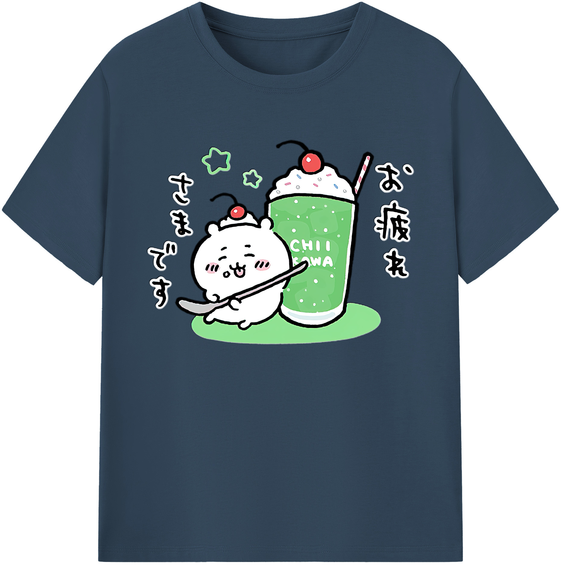 （画像用） ちいかわ ちいかわ Chii-kawa chiikawa 綿100％ メンズ半袖Tシャツ｜肌触りやわらか＆通気性