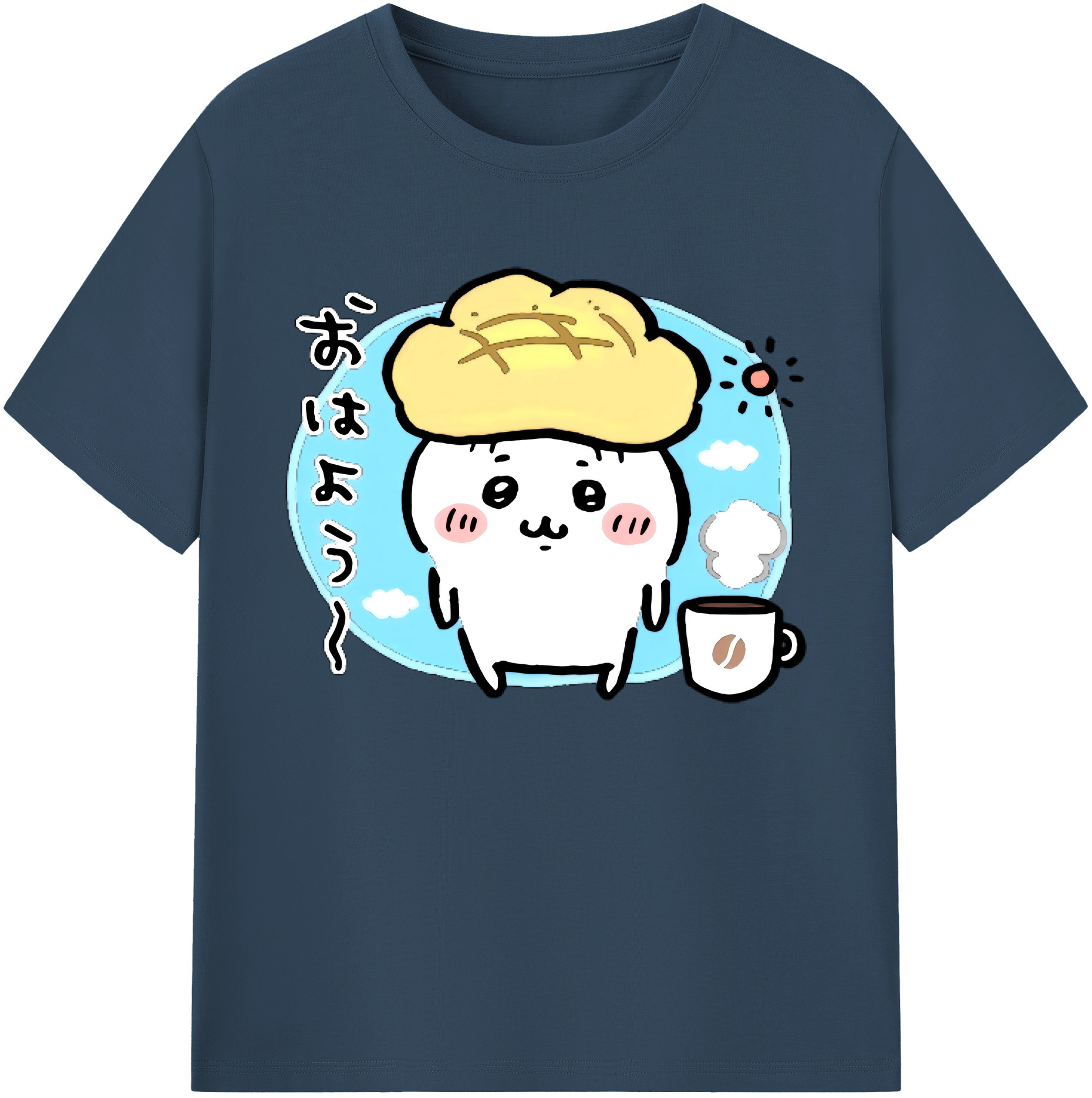 （画像用） ちいかわ ちいかわ Chii-kawa chiikawa 綿100％ メンズ半袖Tシャツ｜肌触りやわらか＆通気性