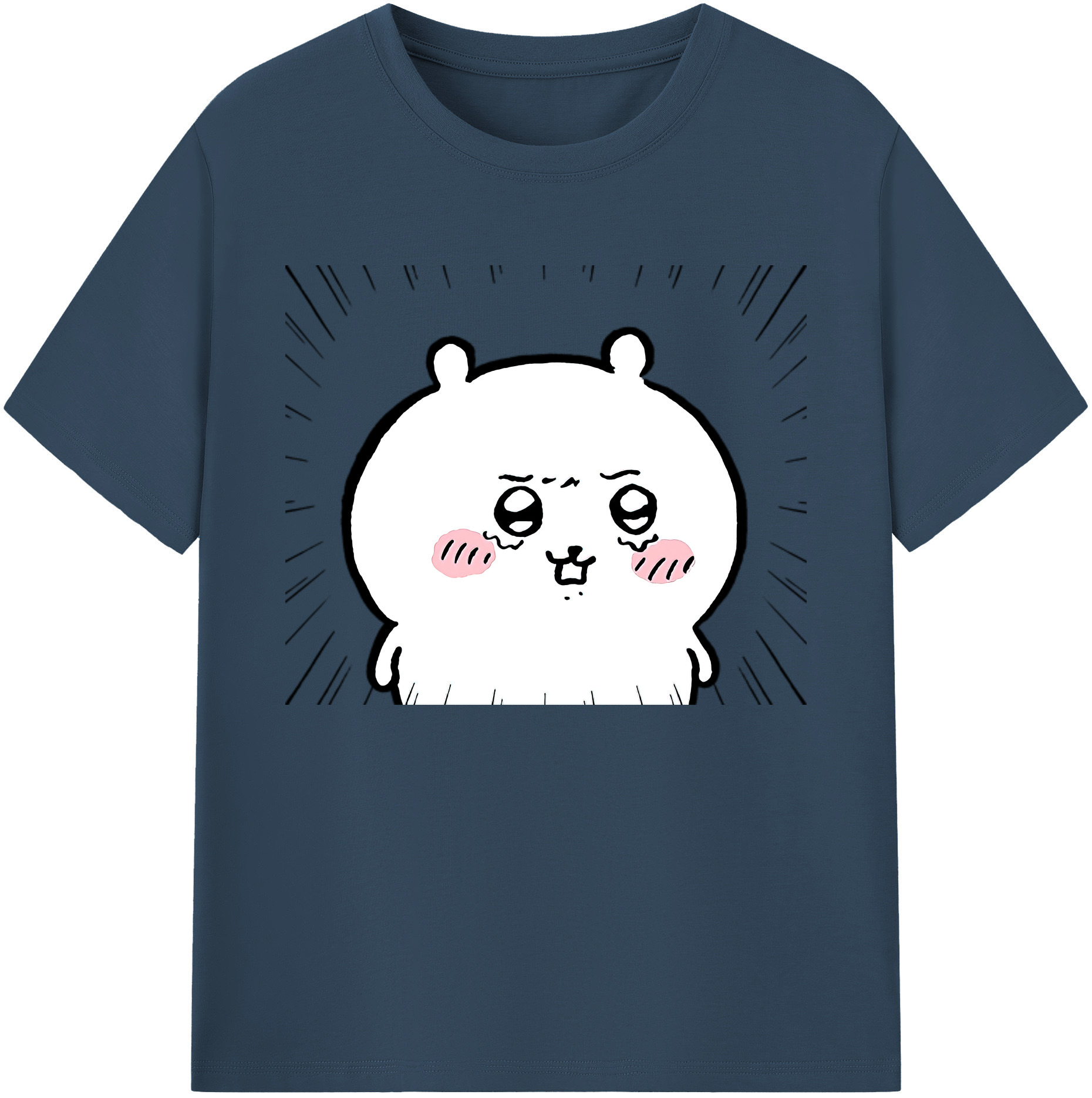 （画像用） ちいかわ ちいかわ Chii-kawa chiikawa 綿100％ メンズ半袖Tシャツ｜肌触りやわらか＆通気性