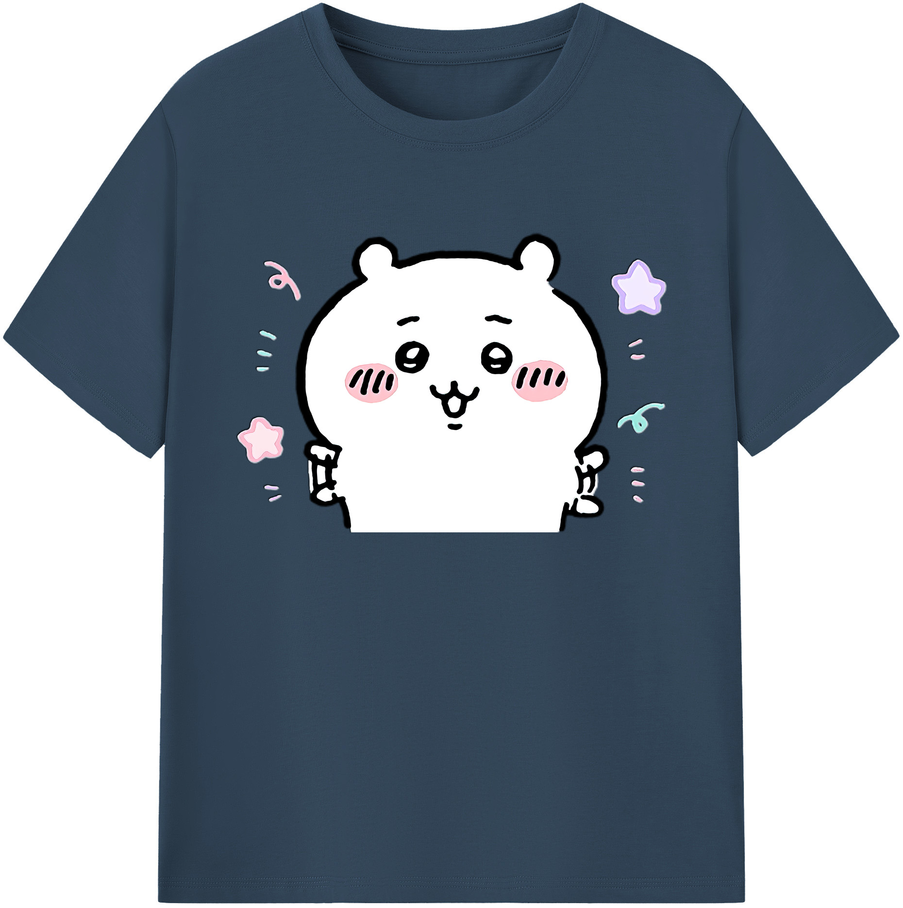 （画像用） ちいかわ ちいかわ Chii-kawa chiikawa 綿100％ メンズ半袖Tシャツ｜肌触りやわらか＆通気性