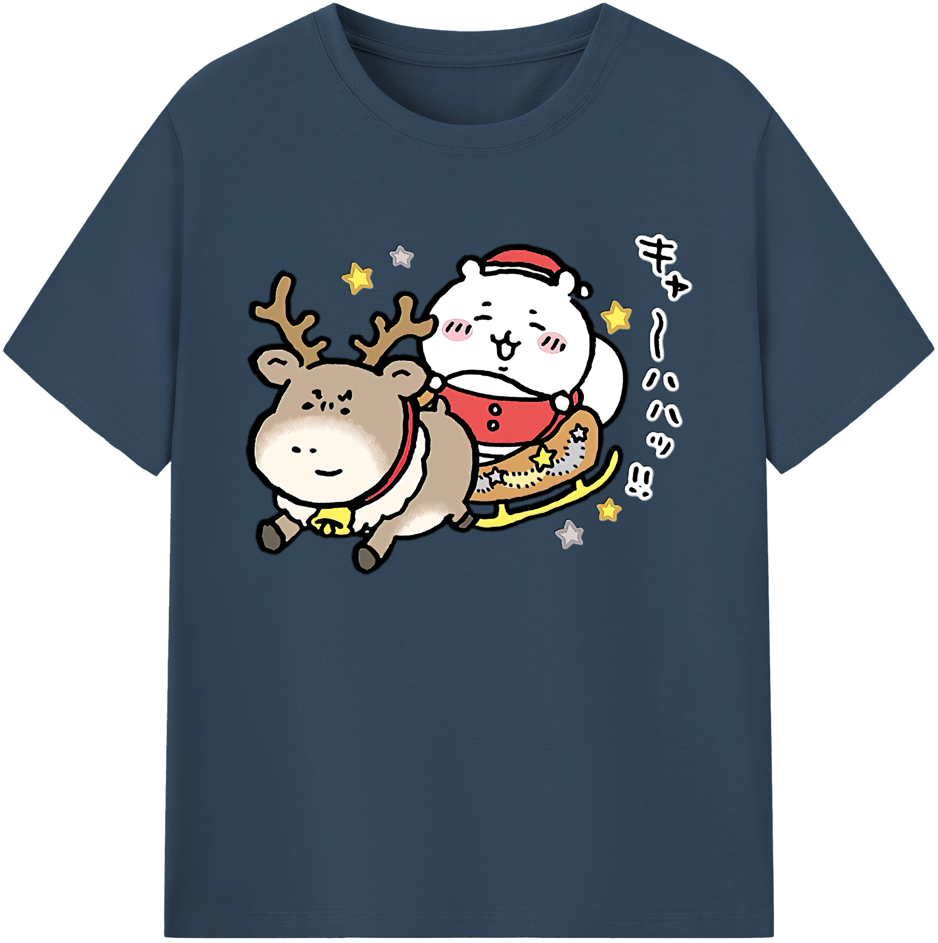 （画像用） ちいかわ ちいかわ Chii-kawa chiikawa 綿100％ メンズ半袖Tシャツ｜肌触りやわらか＆通気性