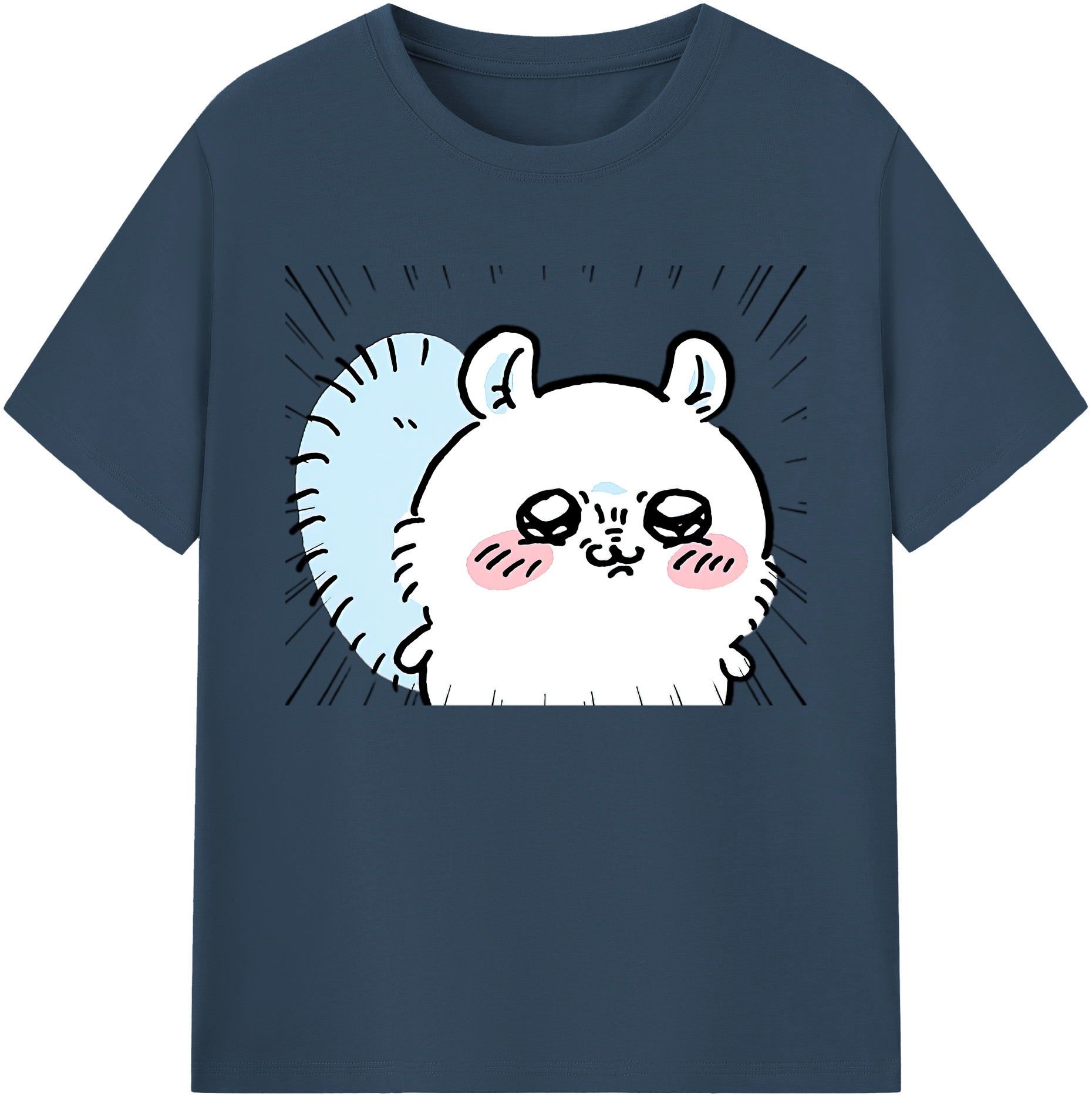 （画像用） ちいかわ モモンガ Chii-kawa Momonga 綿100％ メンズ半袖Tシャツ｜肌触りやわらか＆通気性
