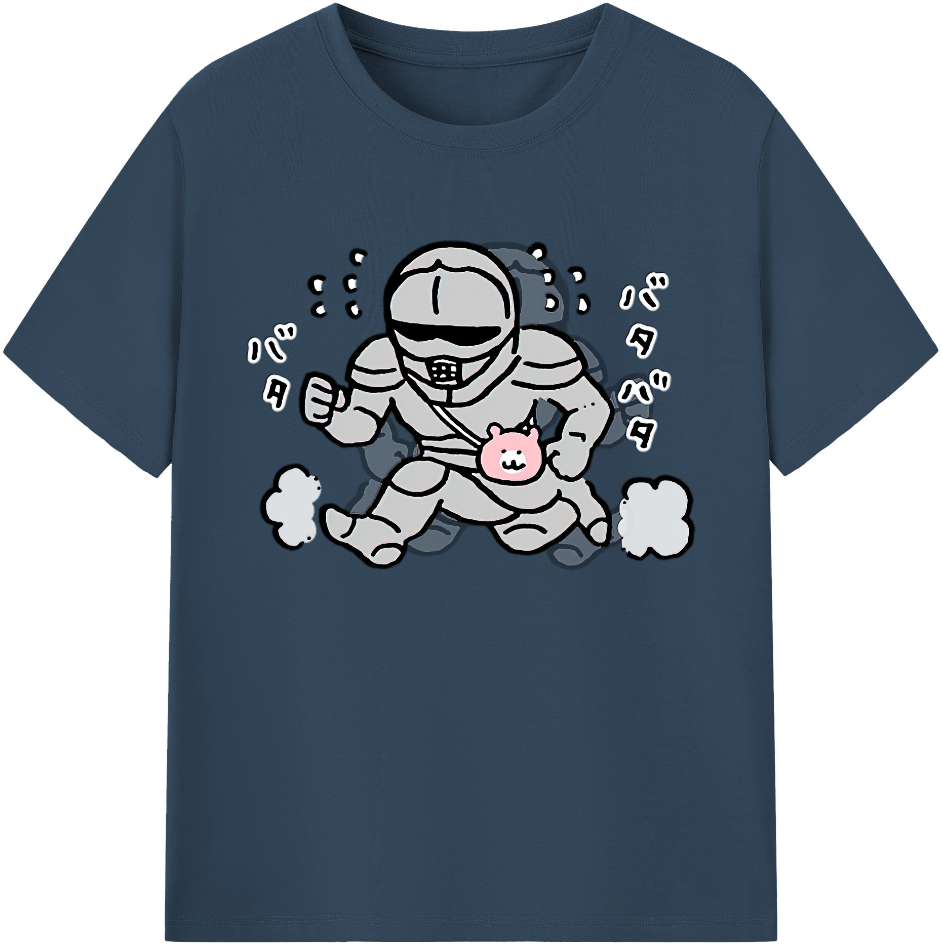 （画像用） ちいかわ 労働の鎧さん Chii-kawa Mr. Armor of Labor 綿100％ メンズ半袖Tシャツ｜肌触りやわらか＆通気性