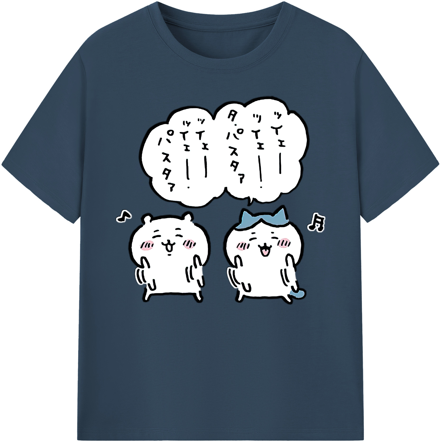 （画像用） ちいかわ ハチワレ Chii-kawa hachiware 綿100％ メンズ半袖Tシャツ｜肌触りやわらか＆通気性