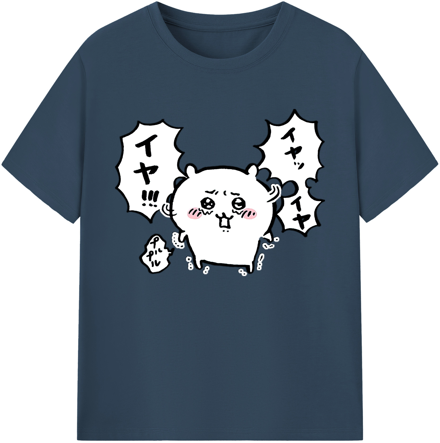（画像用） ちいかわ ちいかわ Chii-kawa chiikawa 綿100％ メンズ半袖Tシャツ｜肌触りやわらか＆通気性