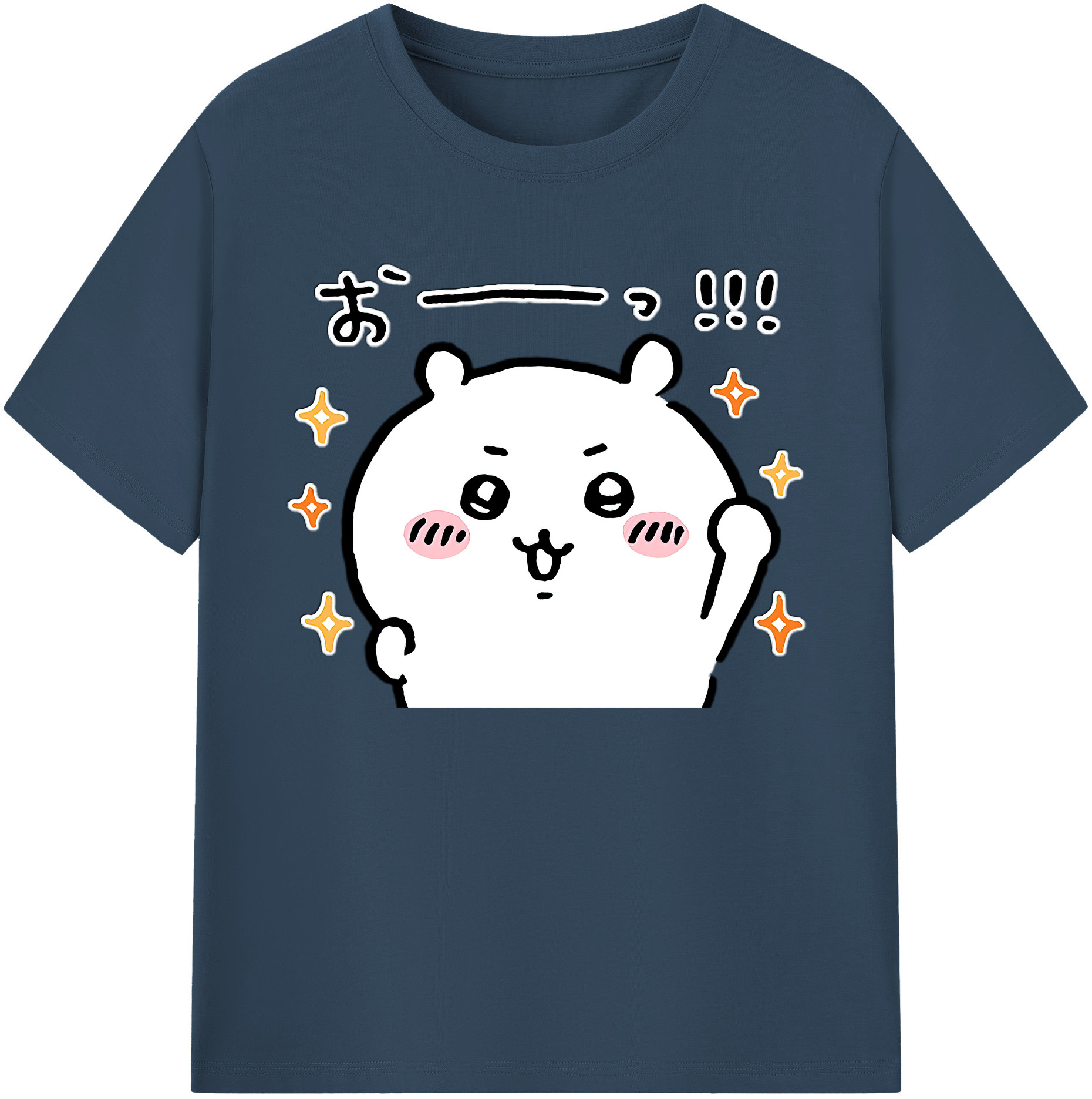 （画像用） ちいかわ ちいかわ Chii-kawa chiikawa 綿100％ メンズ半袖Tシャツ｜肌触りやわらか＆通気性