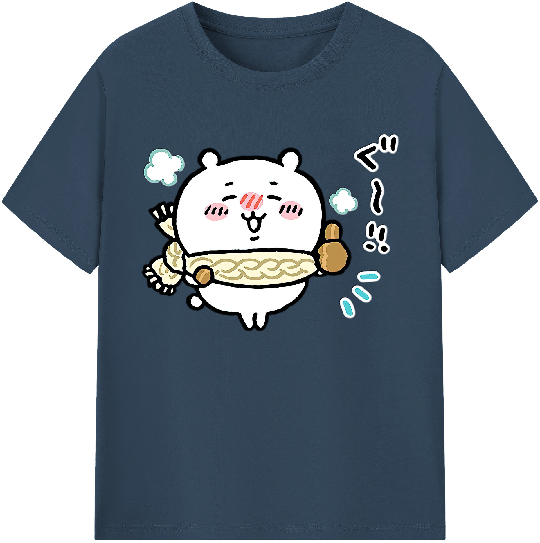 （画像用） ちいかわ ちいかわ Chii-kawa chiikawa 綿100％ メンズ半袖Tシャツ｜肌触りやわらか＆通気性