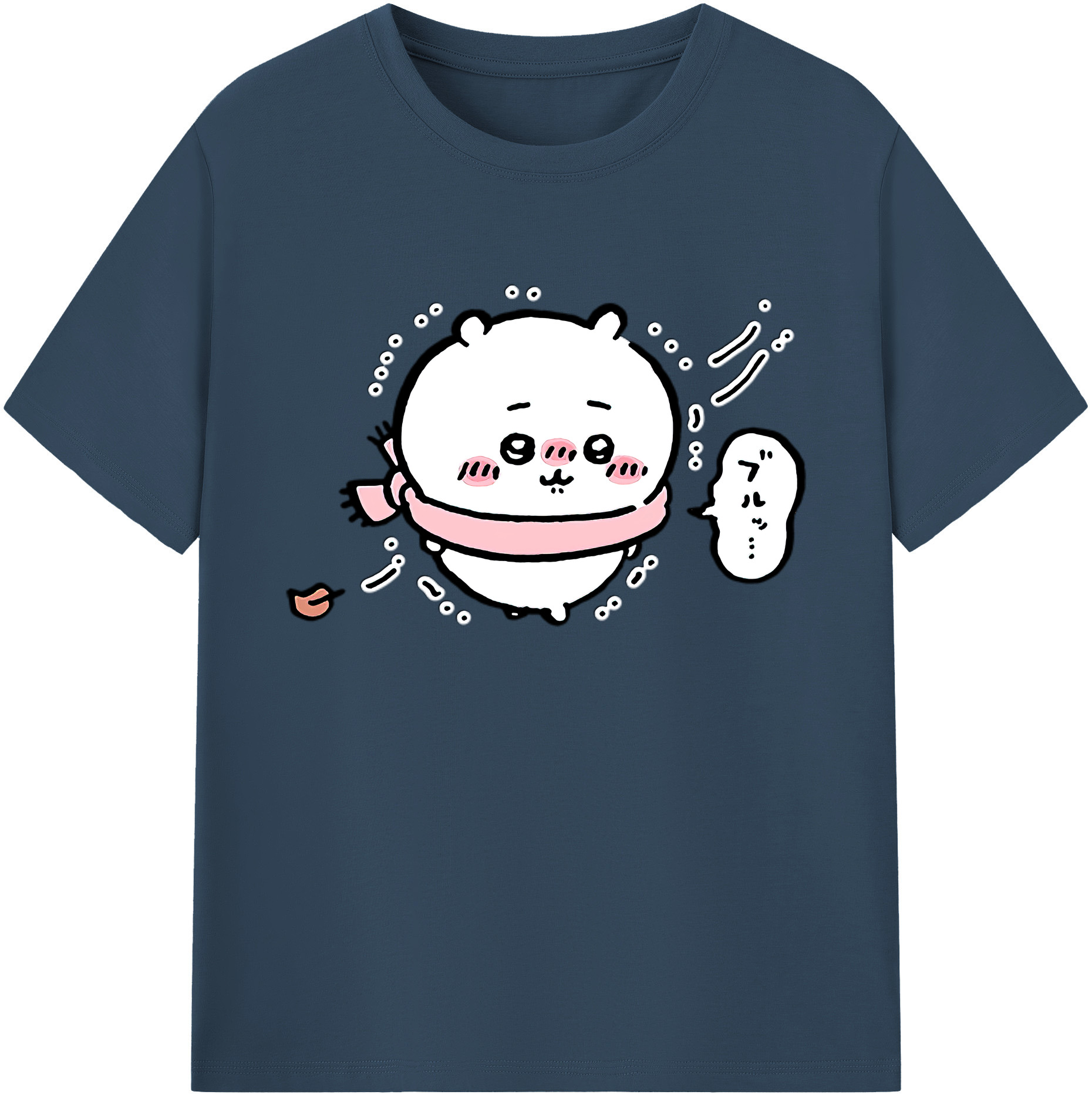 （画像用） ちいかわ ちいかわ Chii-kawa chiikawa 綿100％ メンズ半袖Tシャツ｜肌触りやわらか＆通気性