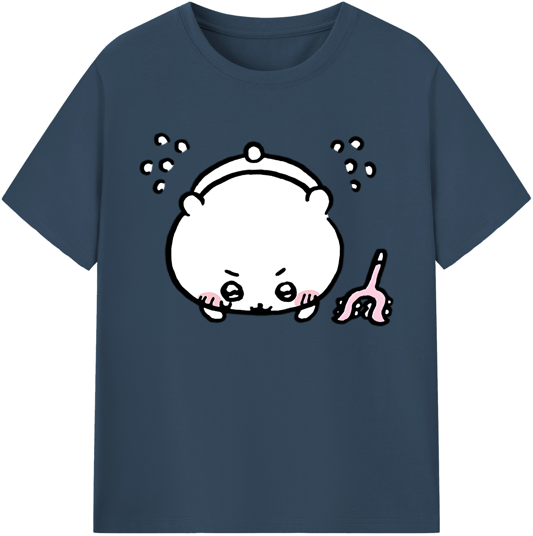 （画像用） ちいかわ ちいかわ Chii-kawa chiikawa 綿100％ メンズ半袖Tシャツ｜肌触りやわらか＆通気性