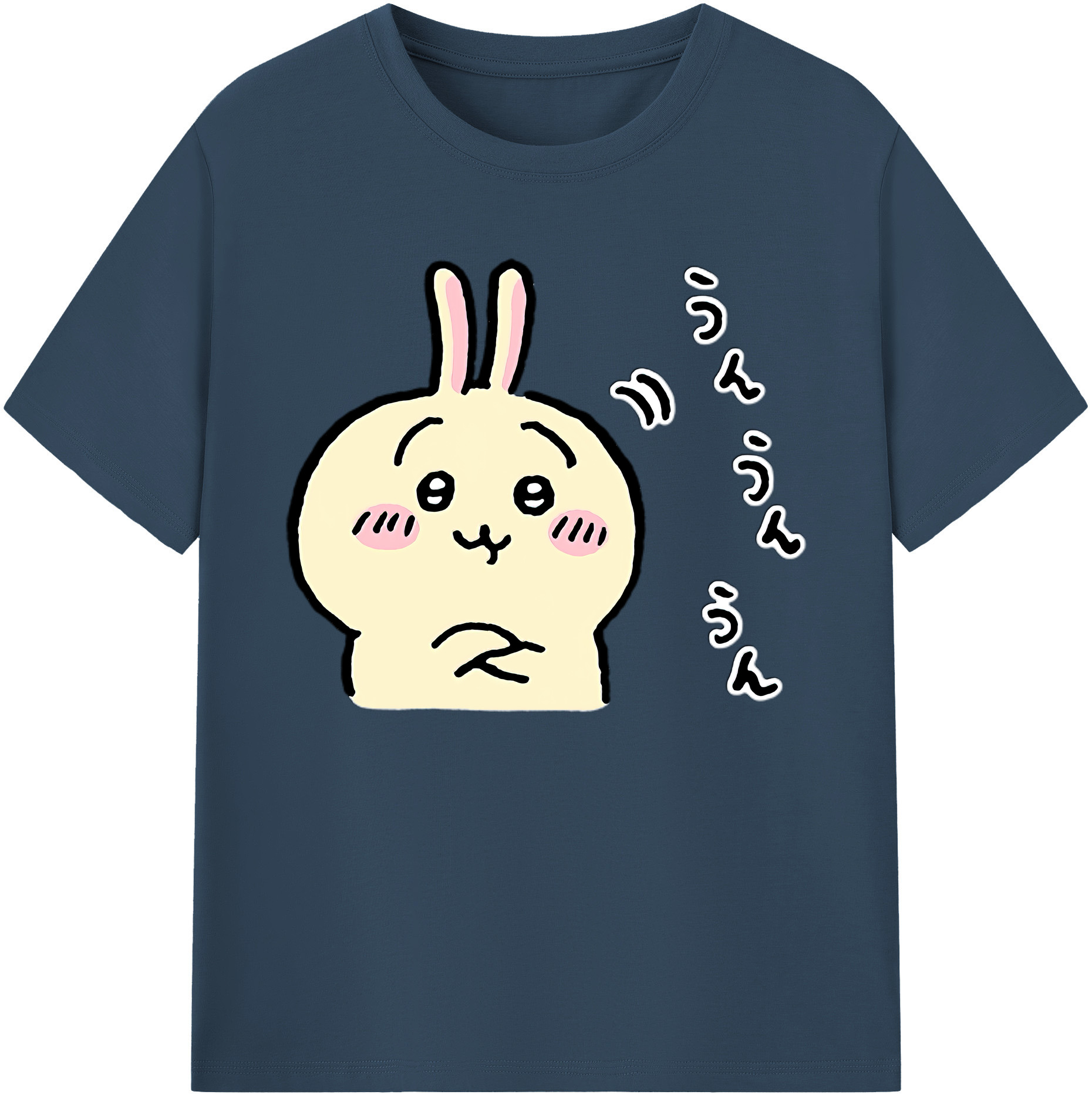 （画像用） ちいかわ うさぎ Chii-kawa usagi 綿100％ メンズ半袖Tシャツ｜肌触りやわらか＆通気性