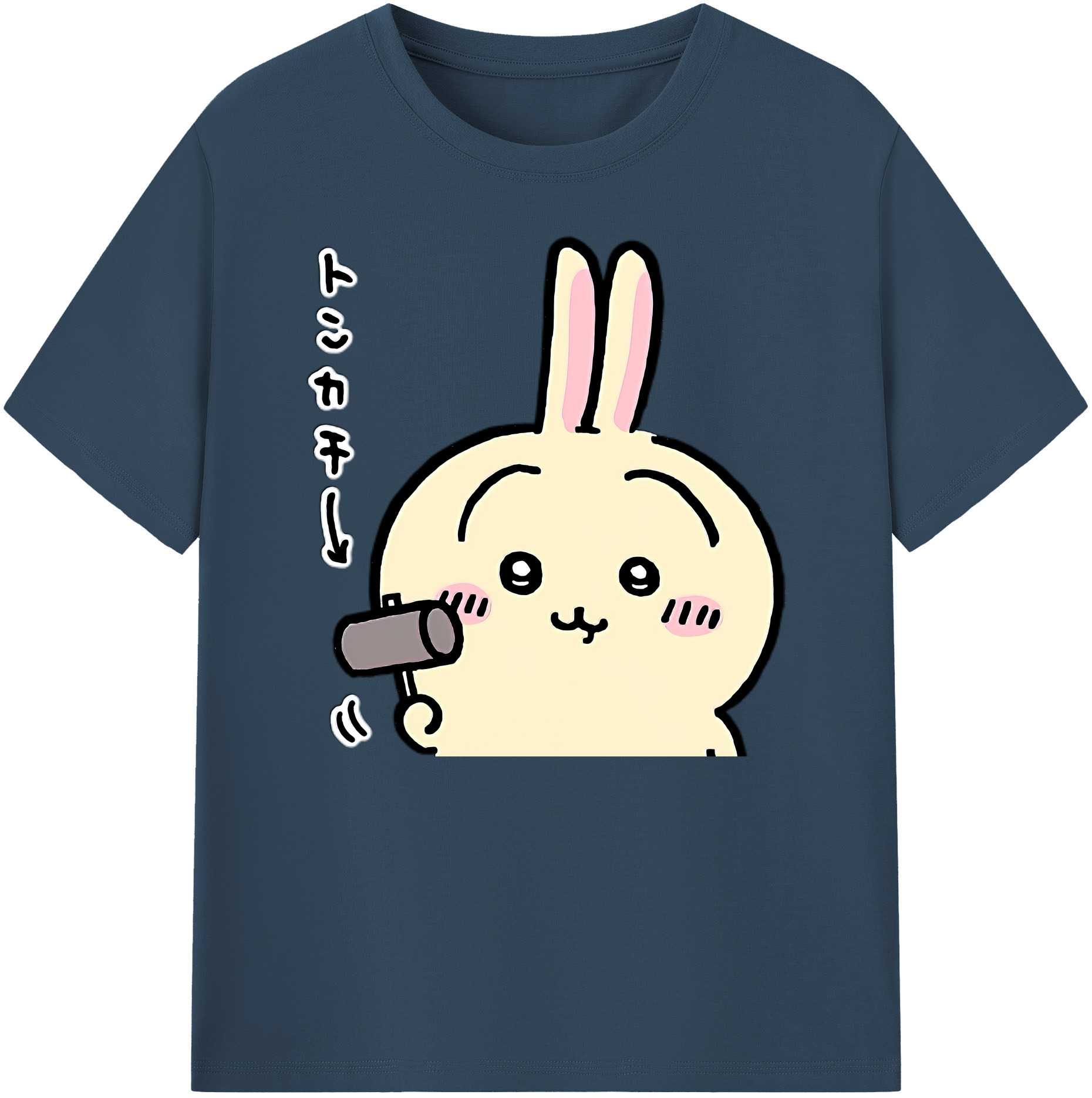 （画像用） ちいかわ うさぎ Chii-kawa usagi 綿100％ メンズ半袖Tシャツ｜肌触りやわらか＆通気性