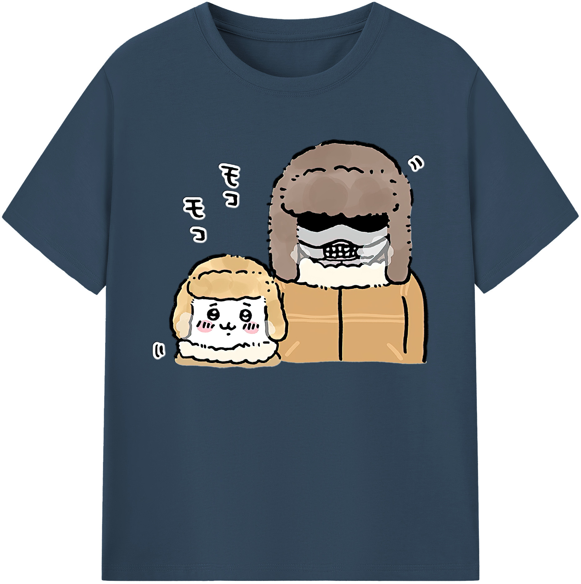 （画像用） ちいかわ 労働の鎧さん Chii-kawa Mr. Armor of Labor 綿100％ メンズ半袖Tシャツ｜肌触りやわらか＆通気性