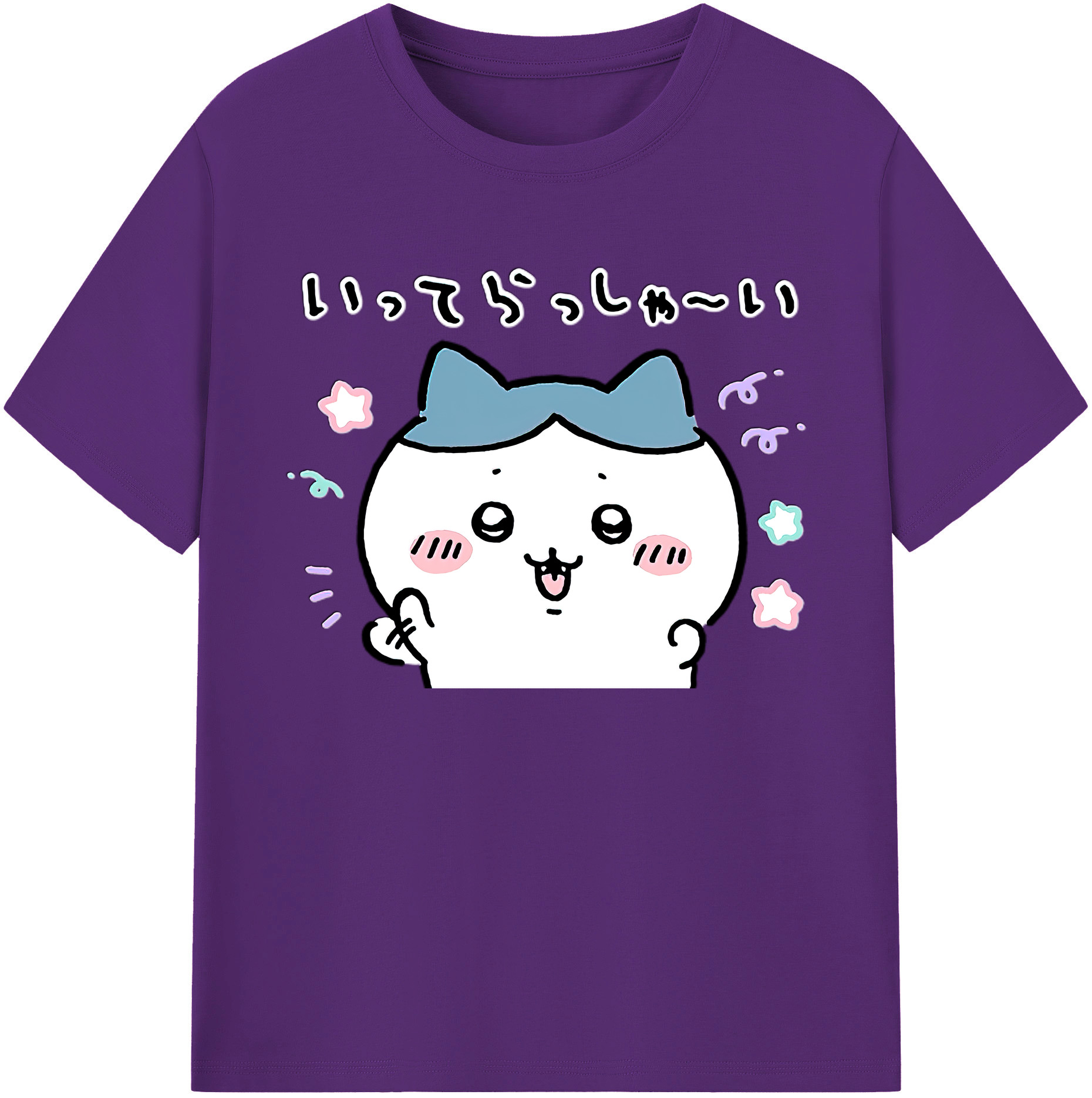 （画像用） ちいかわ ハチワレ Chii-kawa hachiware 綿100％ メンズ半袖Tシャツ｜肌触りやわらか＆通気性