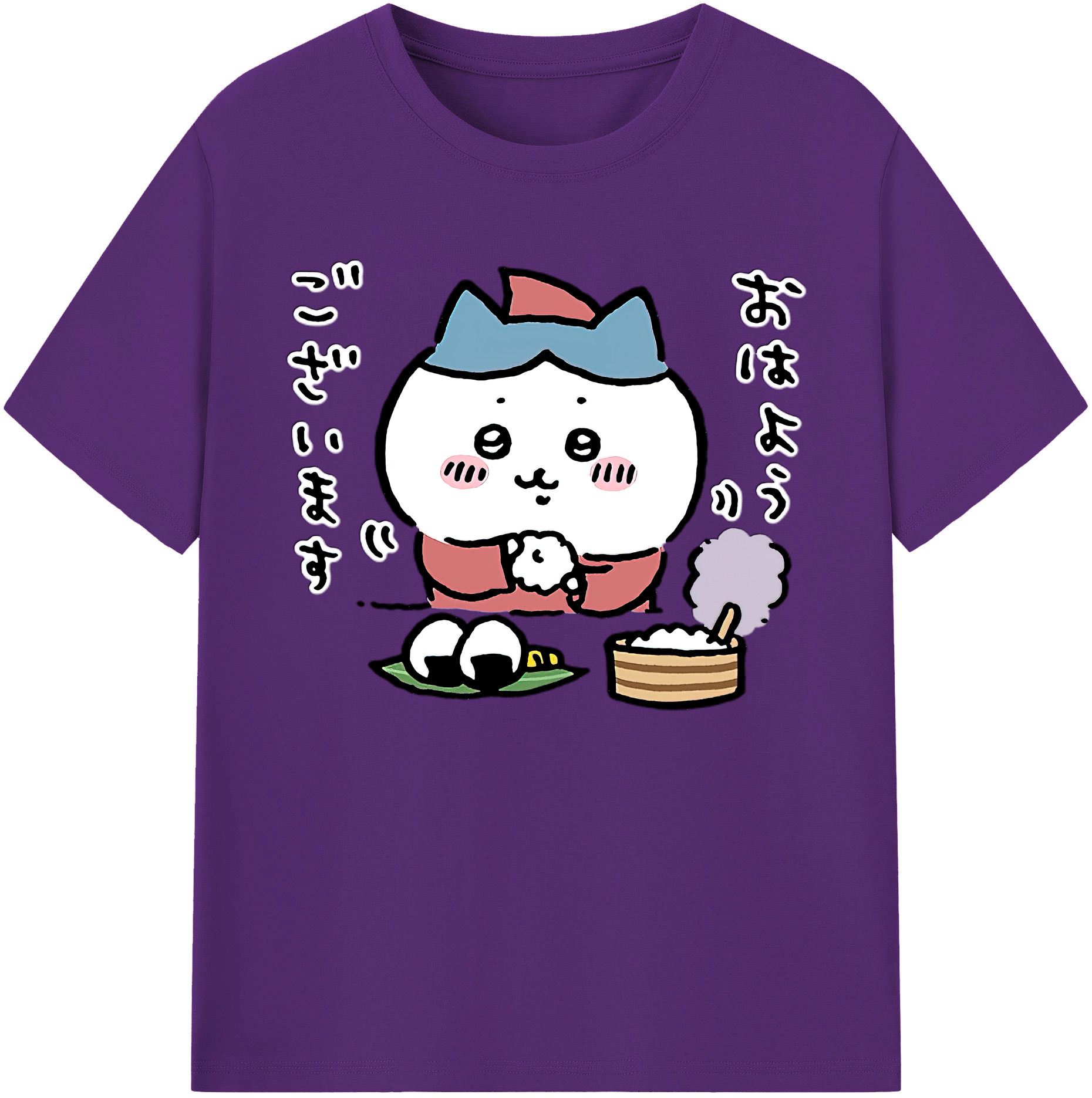 （画像用） ちいかわ ハチワレ Chii-kawa hachiware 綿100％ メンズ半袖Tシャツ｜肌触りやわらか＆通気性