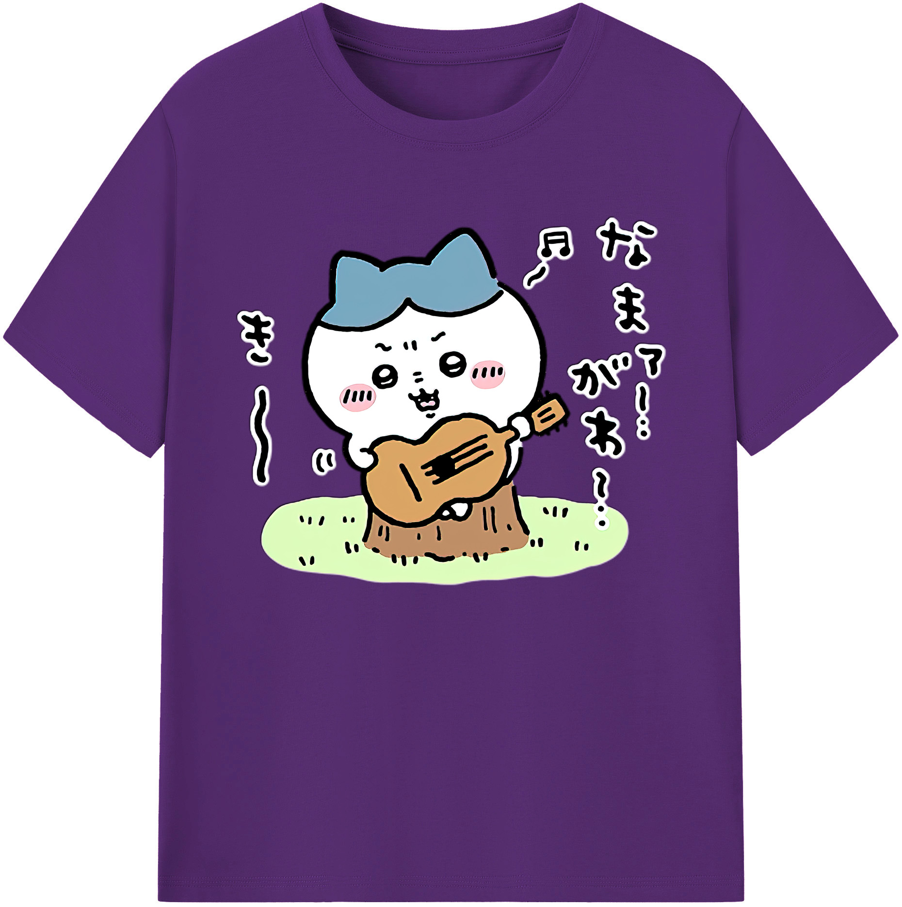 （画像用） ちいかわ ハチワレ Chii-kawa hachiware 綿100％ メンズ半袖Tシャツ｜肌触りやわらか＆通気性