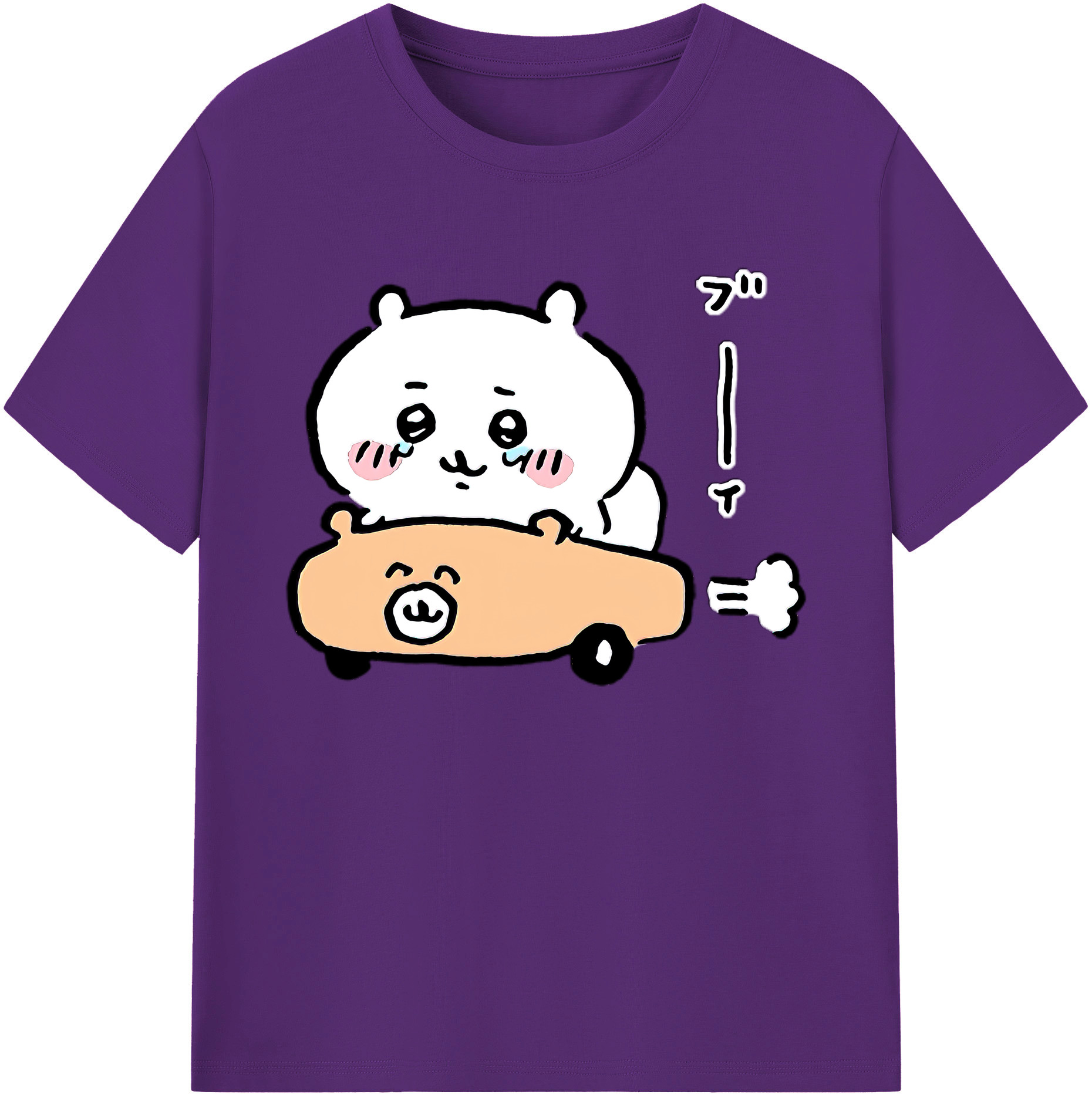 （画像用） ちいかわ ちいかわ Chii-kawa chiikawa 綿100％ メンズ半袖Tシャツ｜肌触りやわらか＆通気性