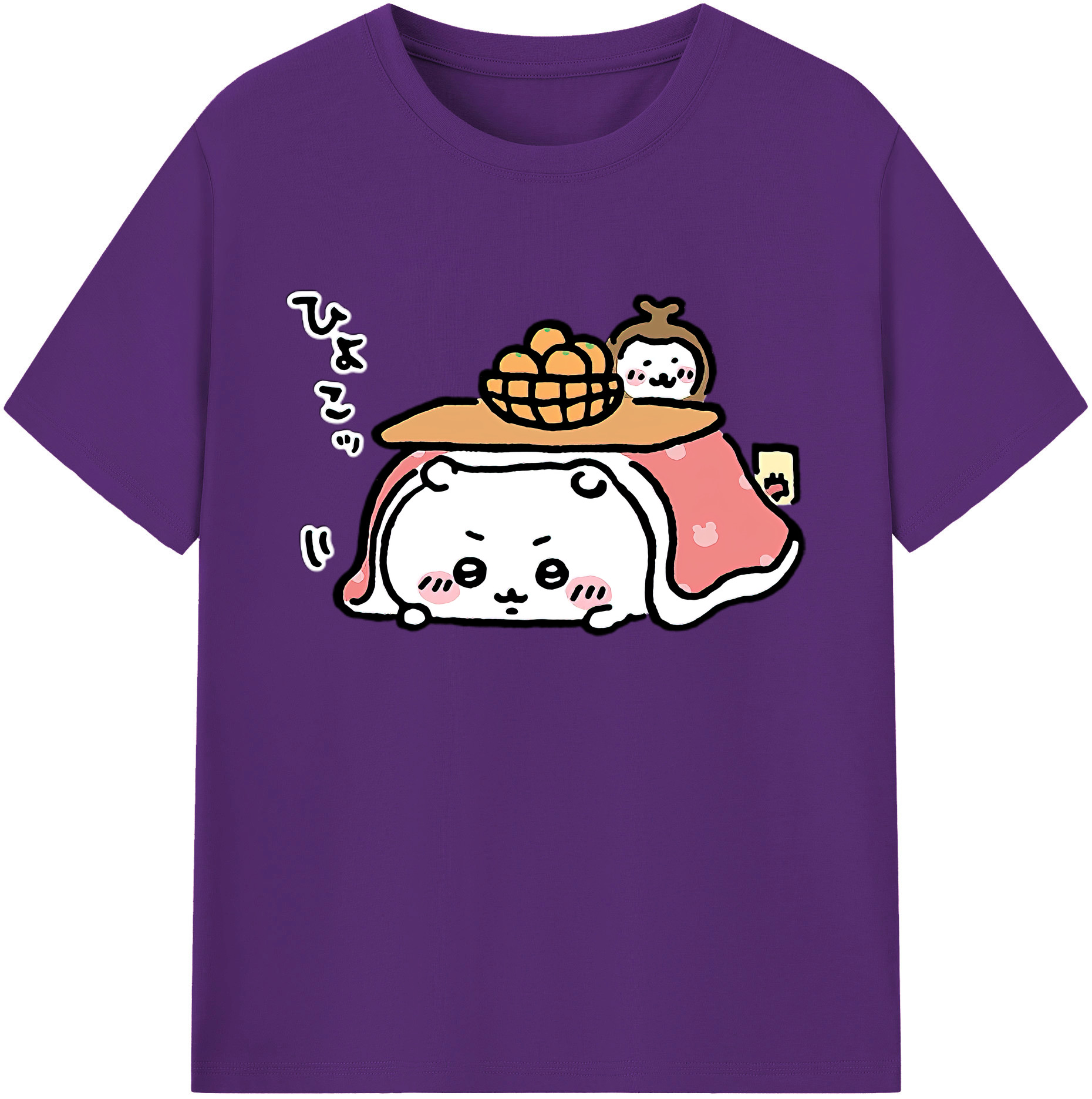 （画像用） ちいかわ ちいかわ Chii-kawa chiikawa 綿100％ メンズ半袖Tシャツ｜肌触りやわらか＆通気性