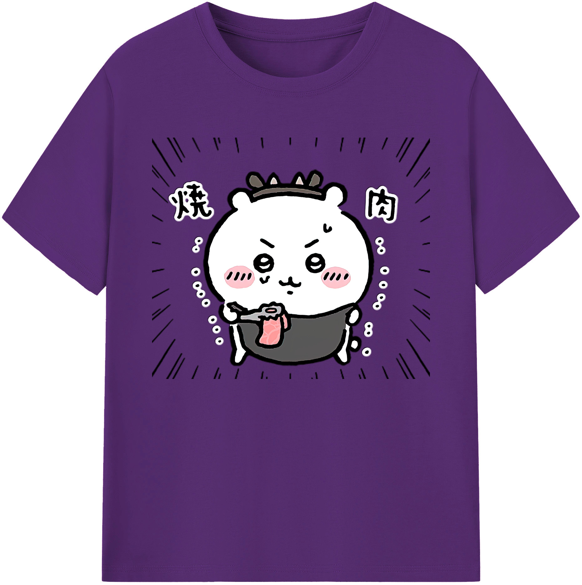 （画像用） ちいかわ ちいかわ Chii-kawa chiikawa 綿100％ メンズ半袖Tシャツ｜肌触りやわらか＆通気性