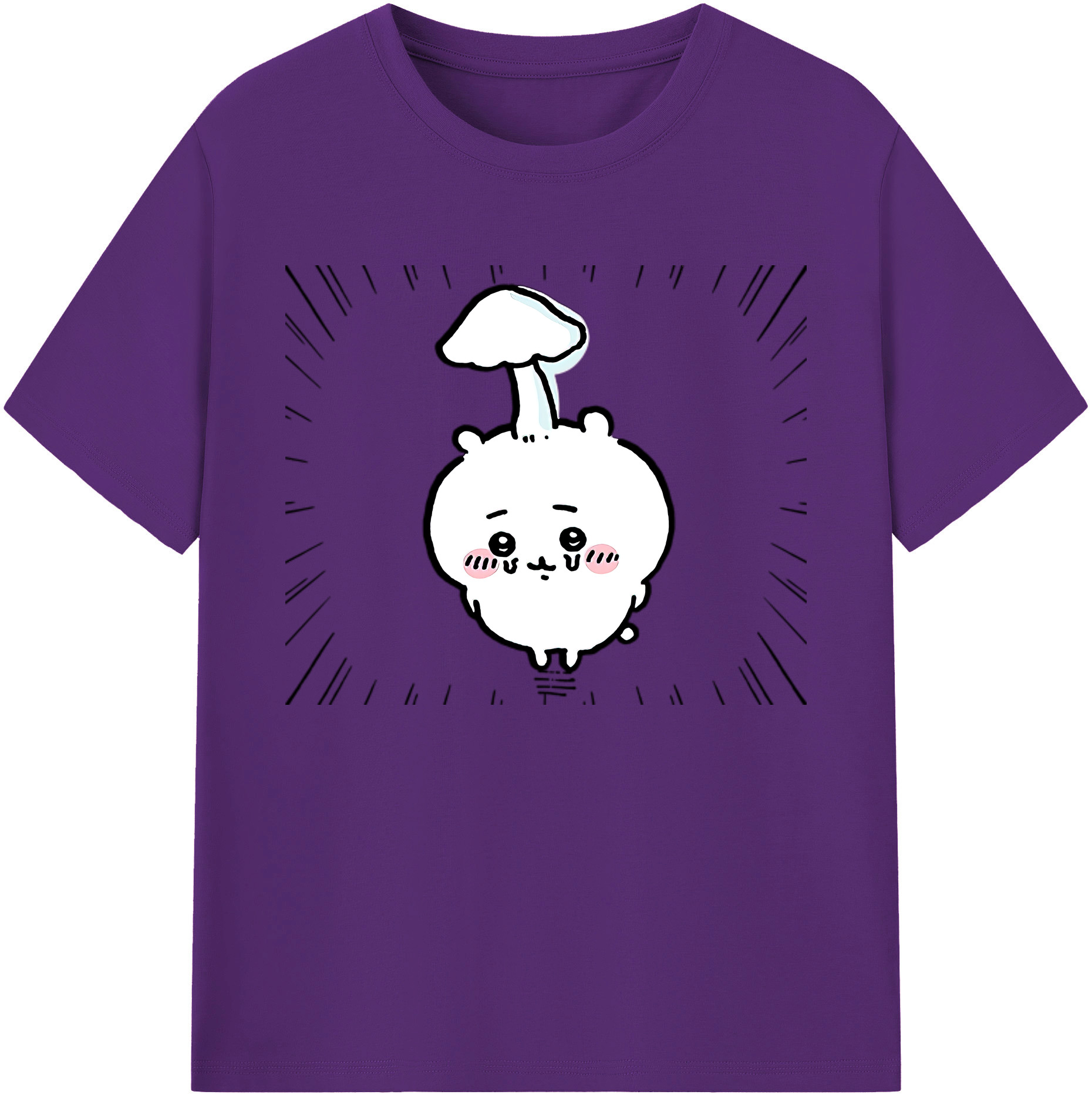（画像用） ちいかわ ちいかわ Chii-kawa chiikawa 綿100％ メンズ半袖Tシャツ｜肌触りやわらか＆通気性