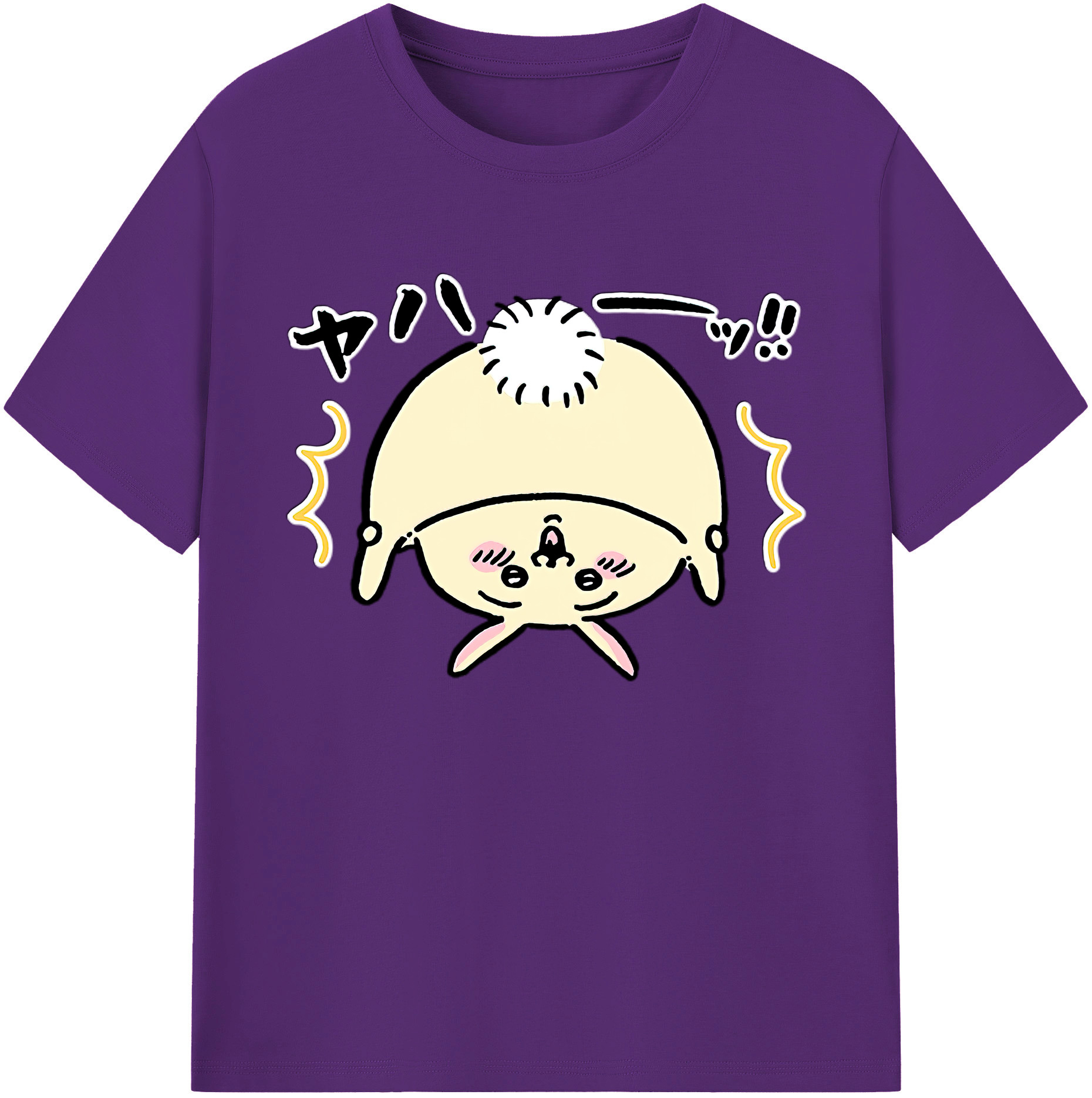 （画像用） ちいかわ うさぎ Chii-kawa usagi 綿100％ メンズ半袖Tシャツ｜肌触りやわらか＆通気性