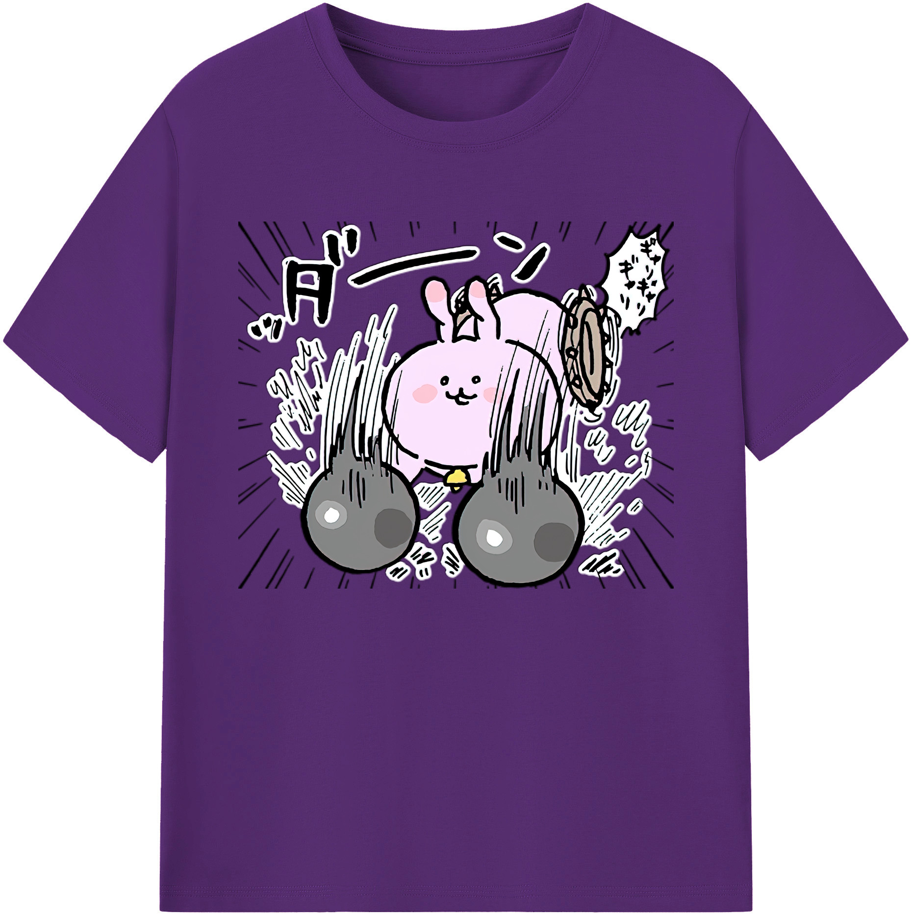 （画像用） ちいかわ うさぎ Chii-kawa usagi 綿100％ メンズ半袖Tシャツ｜肌触りやわらか＆通気性