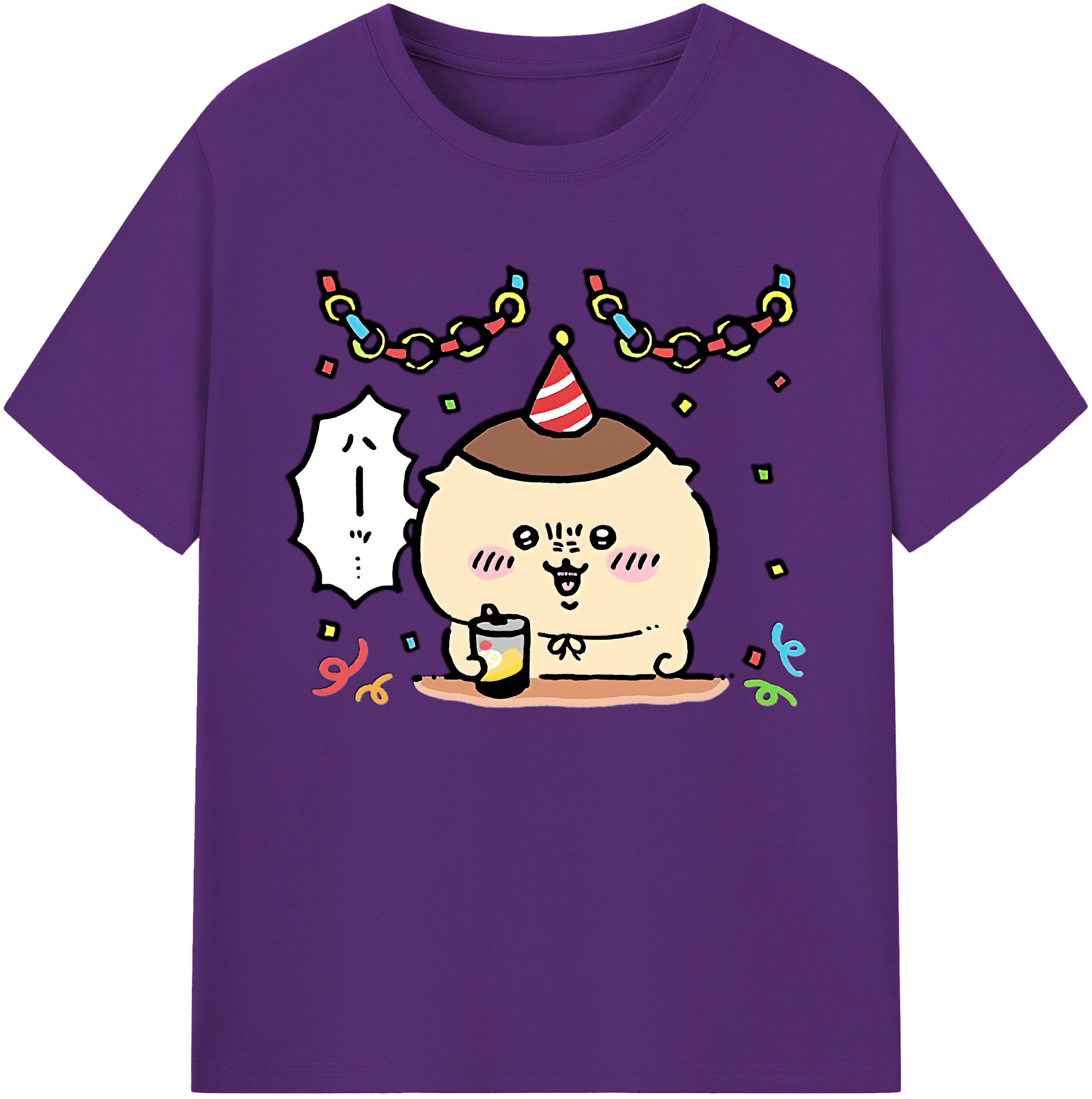 （画像用） ちいかわ くりまんじゅう Chii-kawa kuri manjū 綿100％ メンズ半袖Tシャツ｜肌触りやわらか＆通気性