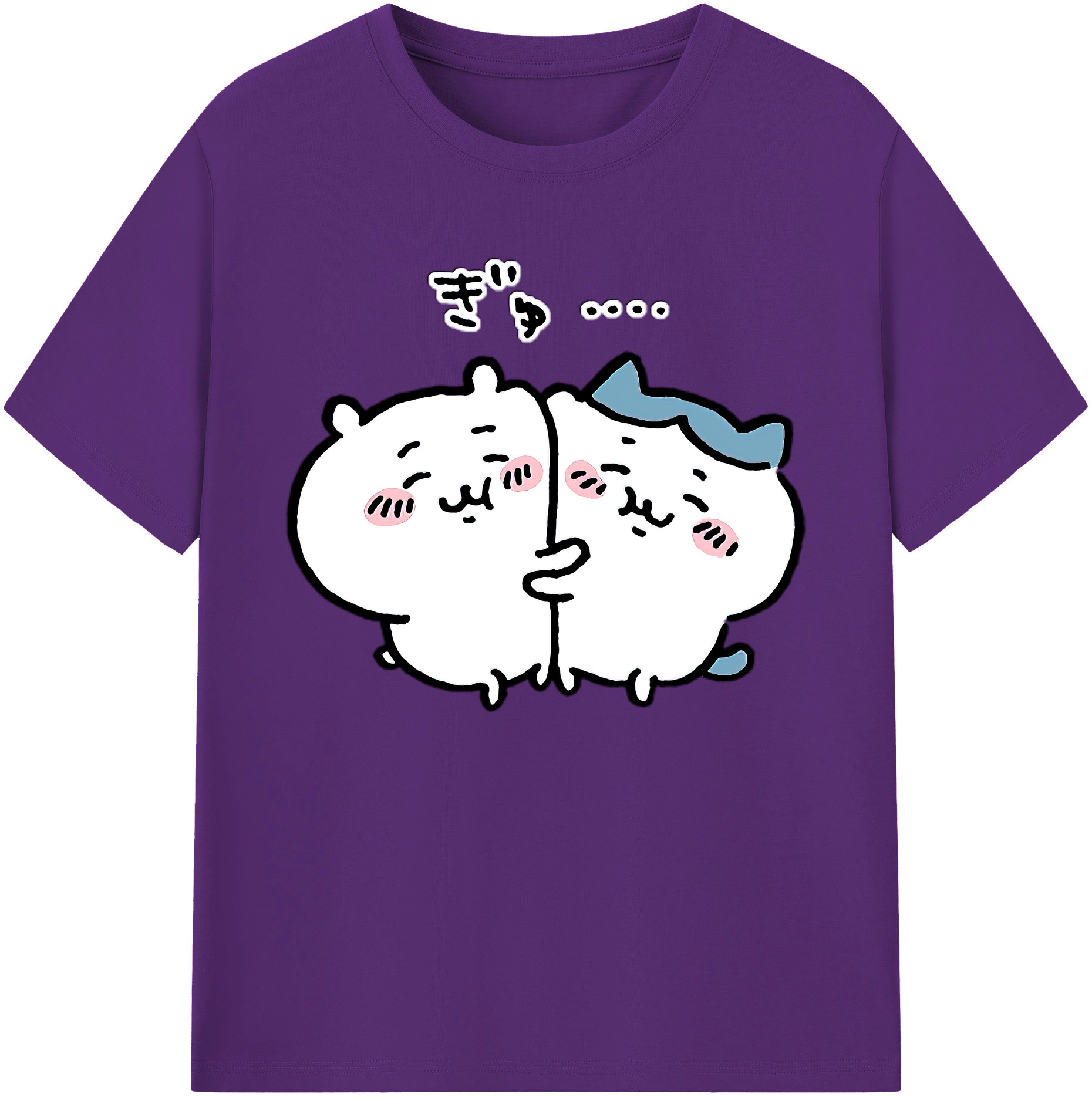 （画像用） ちいかわ ハチワレ Chii-kawa hachiware 綿100％ メンズ半袖Tシャツ｜肌触りやわらか＆通気性