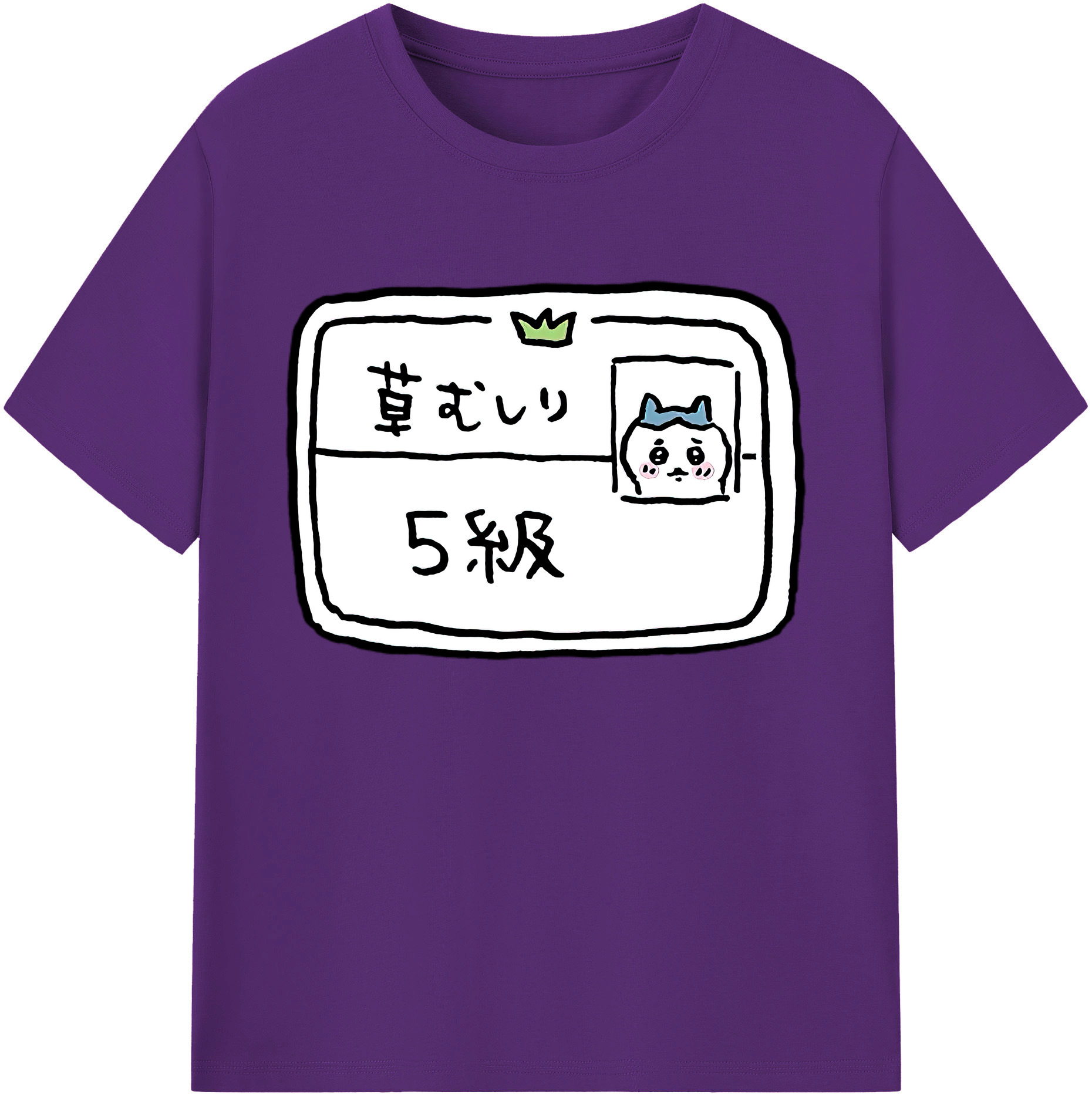 （画像用） ちいかわ ハチワレ Chii-kawa hachiware 綿100％ メンズ半袖Tシャツ｜肌触りやわらか＆通気性