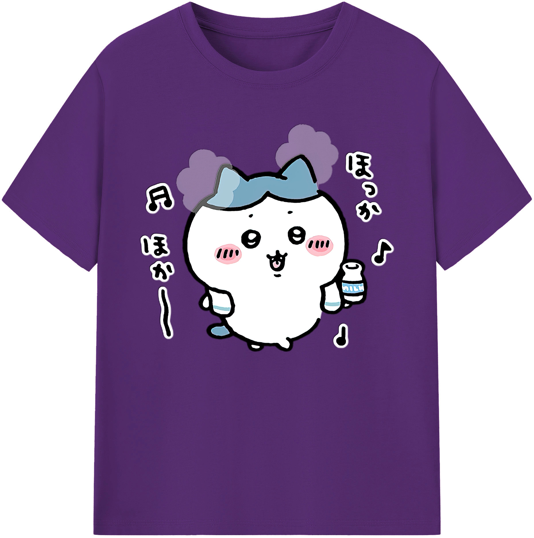 （画像用） ちいかわ ハチワレ Chii-kawa hachiware 綿100％ メンズ半袖Tシャツ｜肌触りやわらか＆通気性