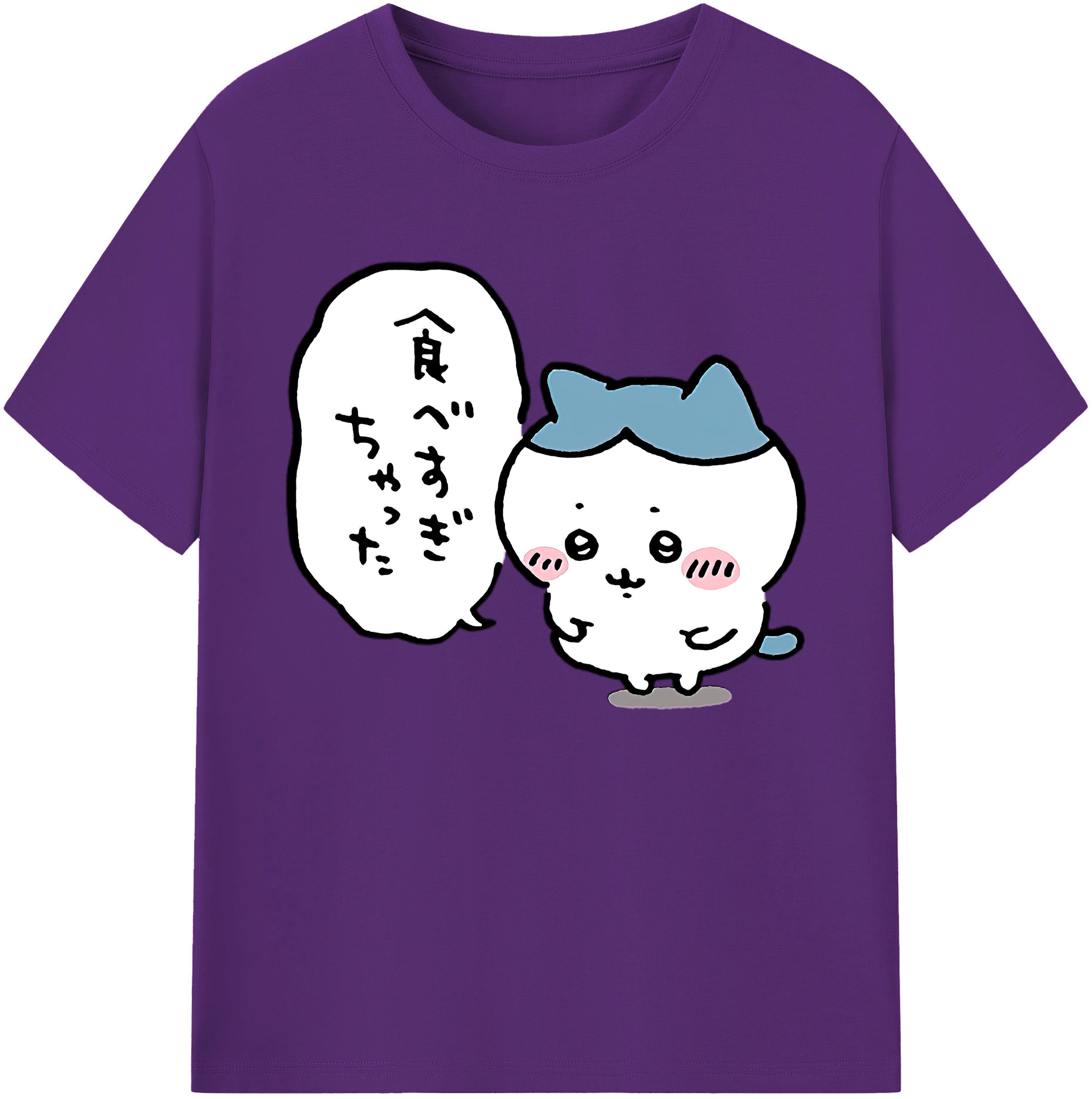 （画像用） ちいかわ ハチワレ Chii-kawa hachiware 綿100％ メンズ半袖Tシャツ｜肌触りやわらか＆通気性