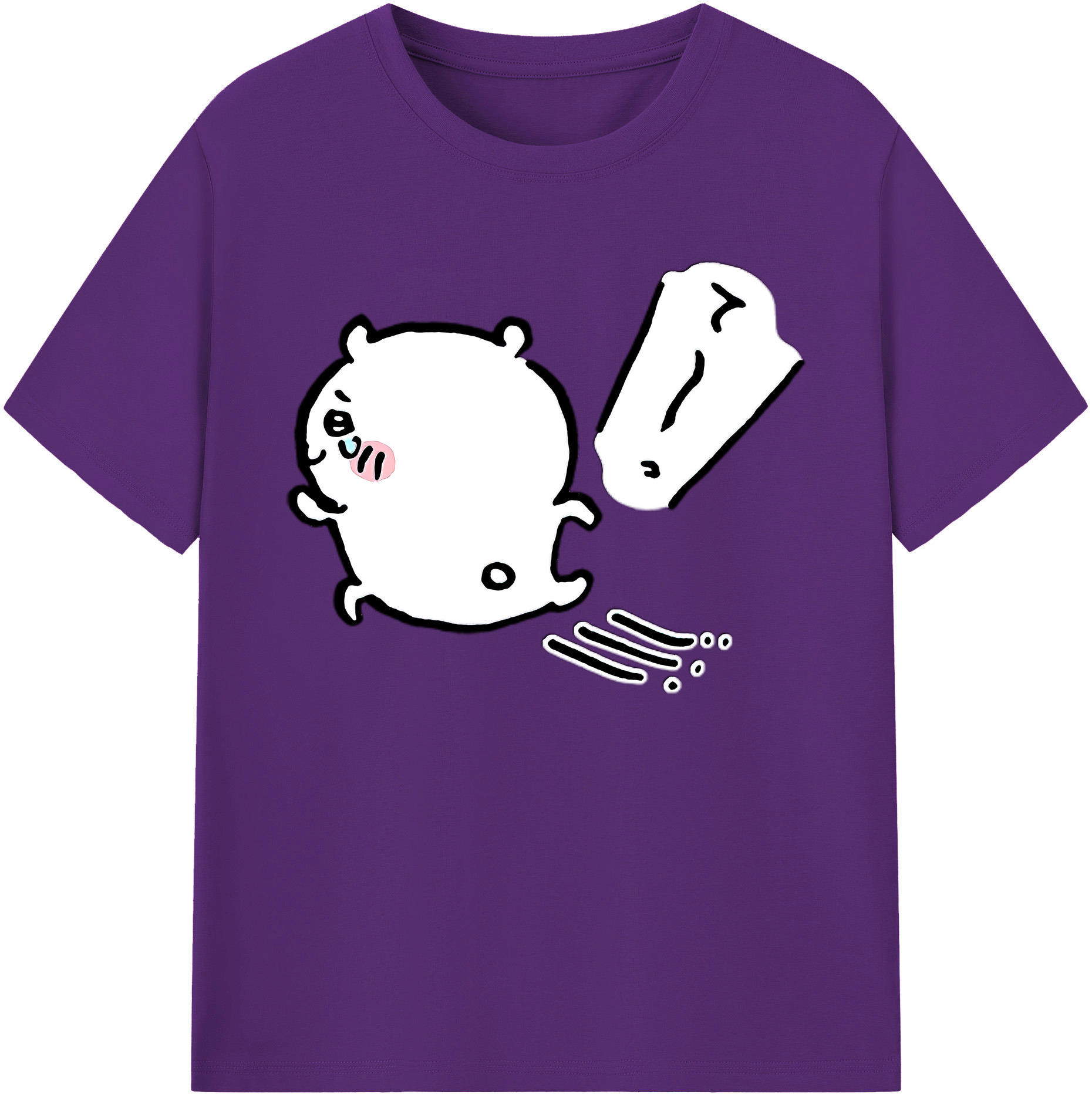 （画像用） ちいかわ ちいかわ Chii-kawa chiikawa 綿100％ メンズ半袖Tシャツ｜肌触りやわらか＆通気性