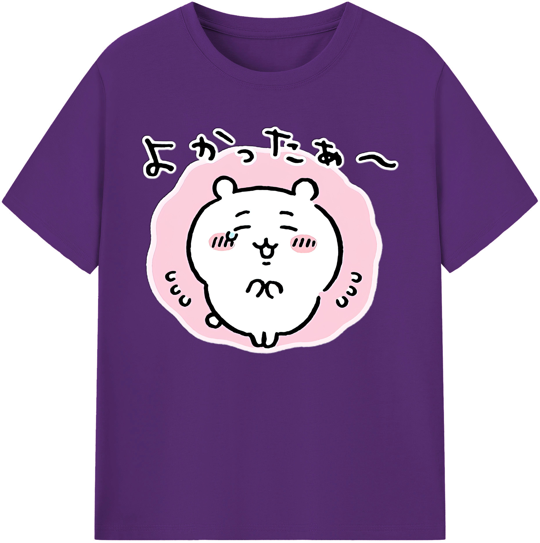 （画像用） ちいかわ ちいかわ Chii-kawa chiikawa 綿100％ メンズ半袖Tシャツ｜肌触りやわらか＆通気性