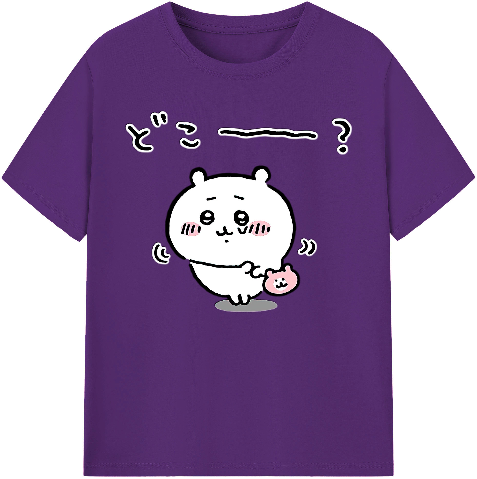（画像用） ちいかわ ちいかわ Chii-kawa chiikawa 綿100％ メンズ半袖Tシャツ｜肌触りやわらか＆通気性